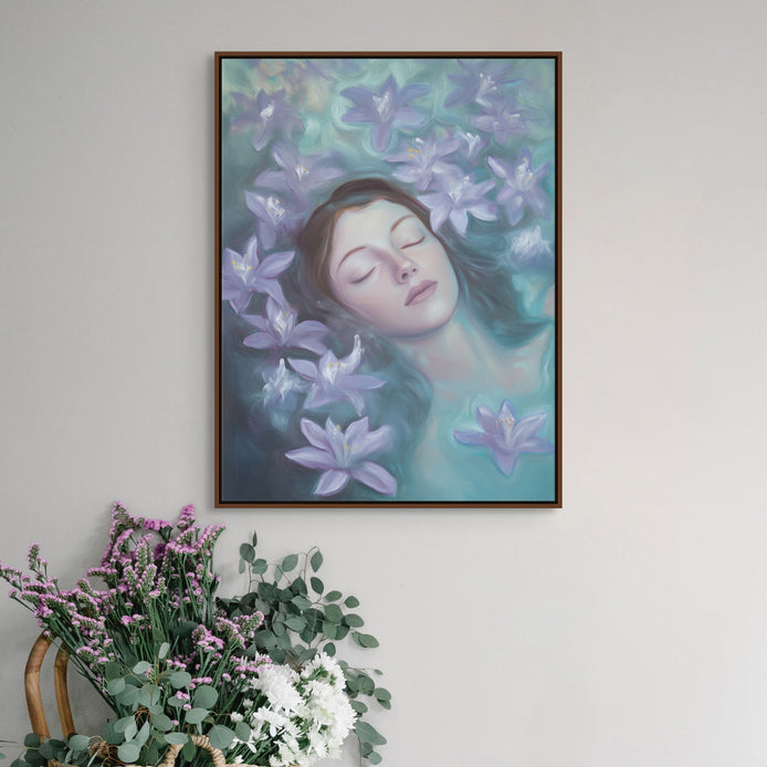 D0405-dream-in-bloom-hand-painted-wall-art-hallway-room-image-room-f-walnut