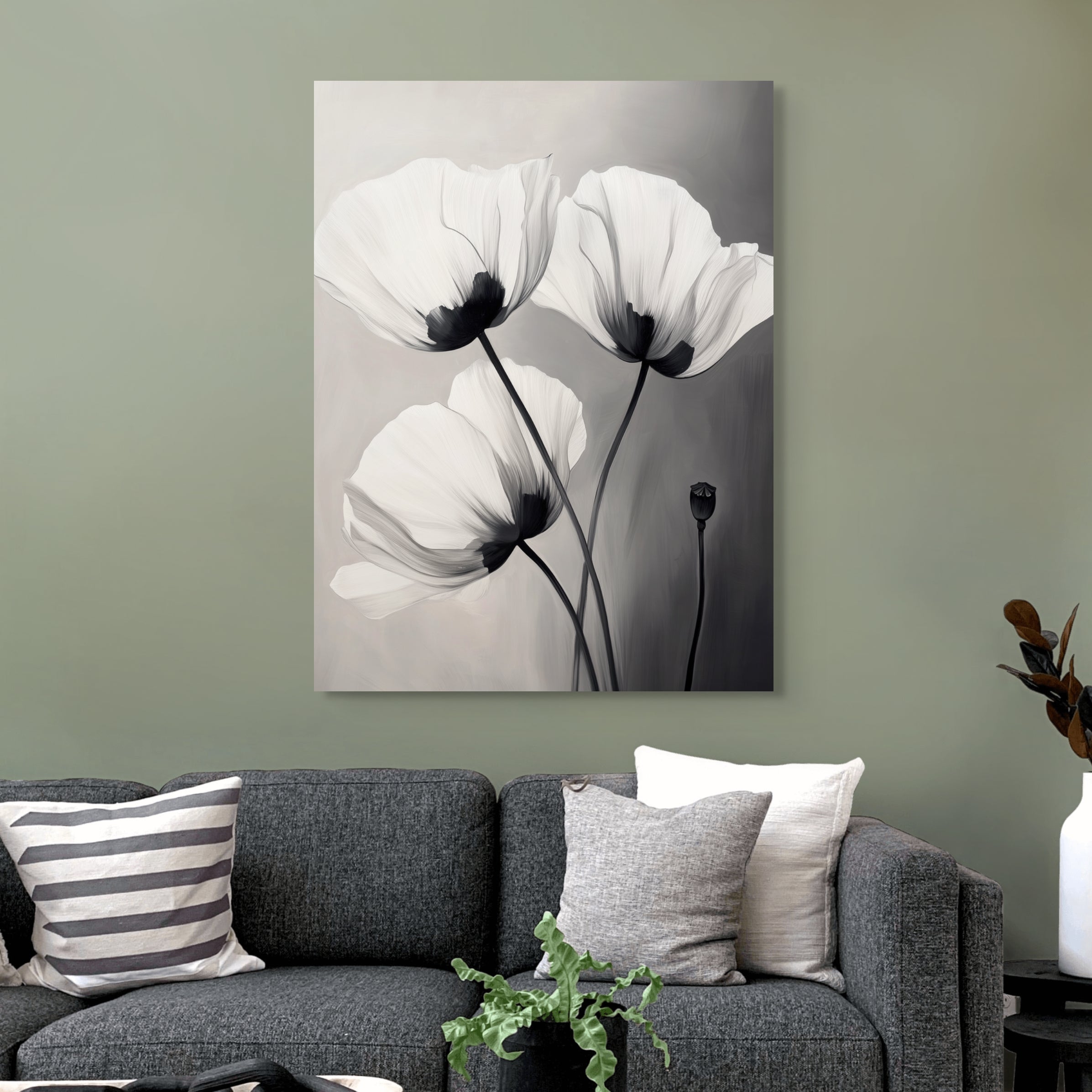 D0408-black-tie-affair-hand-painted-wall-art-living-room-image