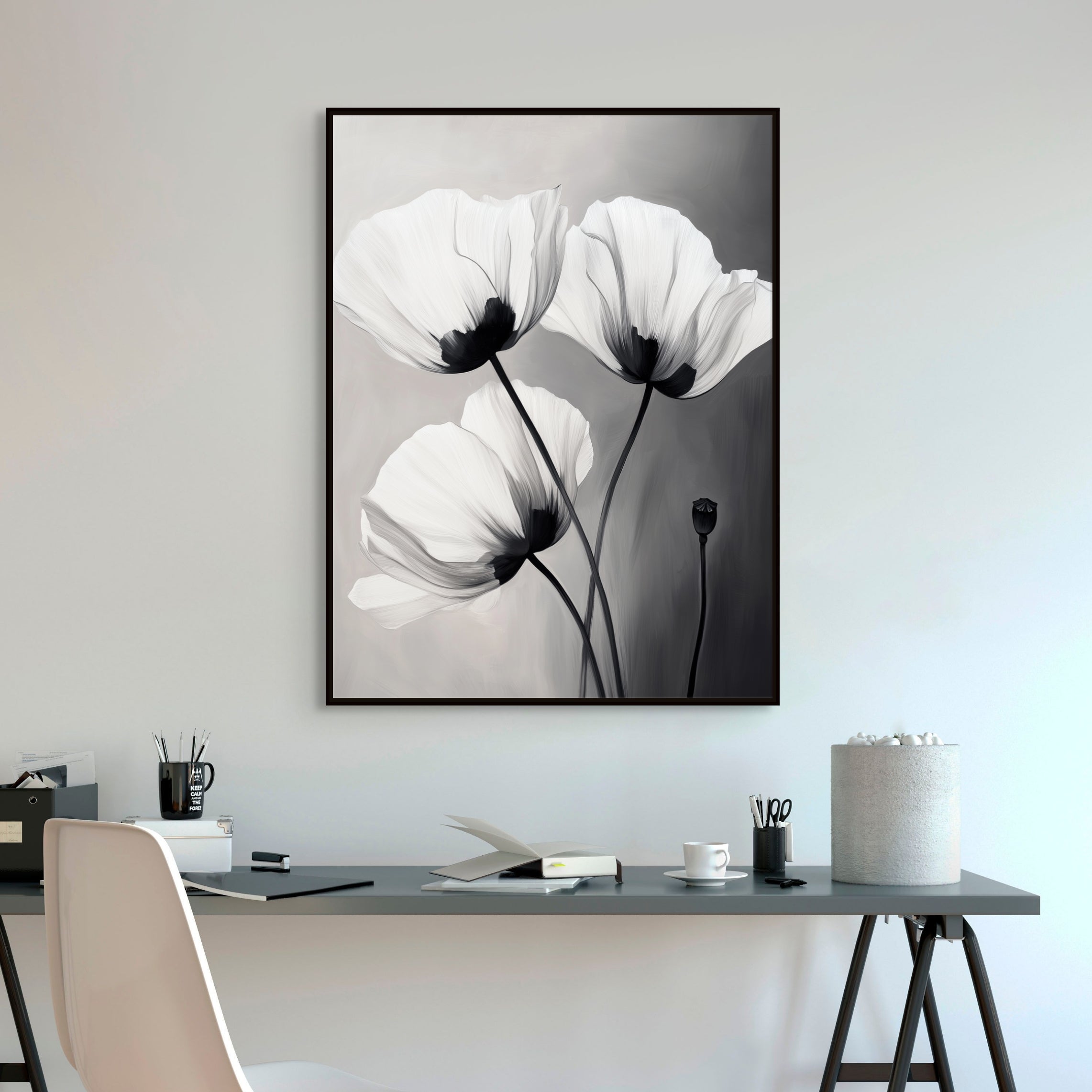 D0408-black-tie-affair-hand-painted-wall-art-office-room-image