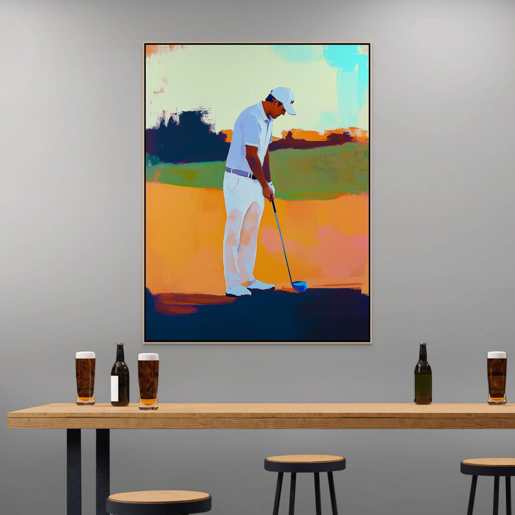 D0411-before-the-swing-hand-painted-wall-art-business-room-image
