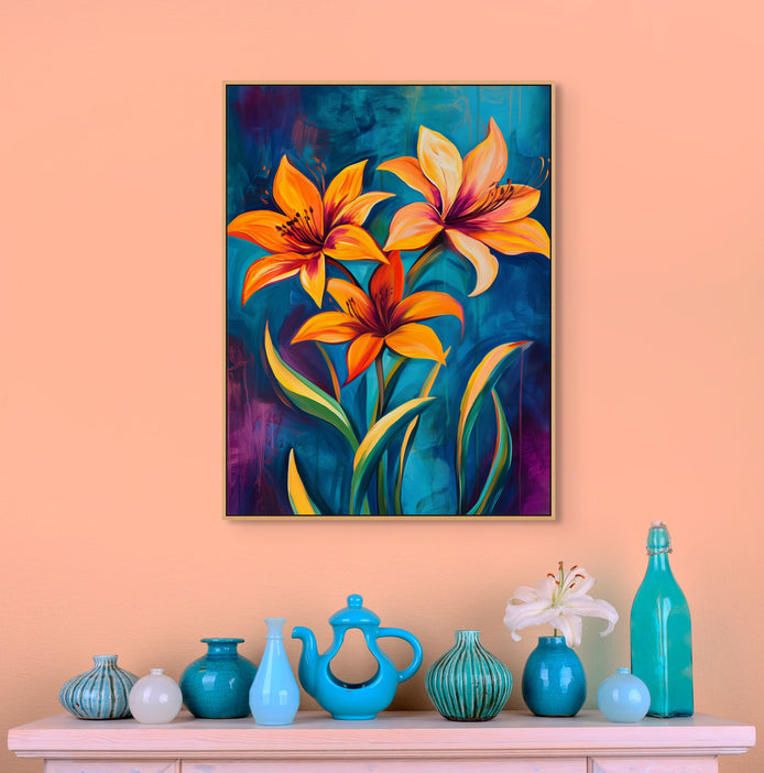 D0412-boldly-bloom-hand-painted-wall-art-hallway-room-image