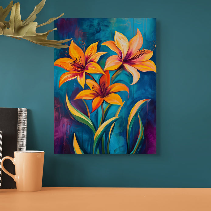 D0412-boldly-bloom-hand-painted-wall-art-office-room-image