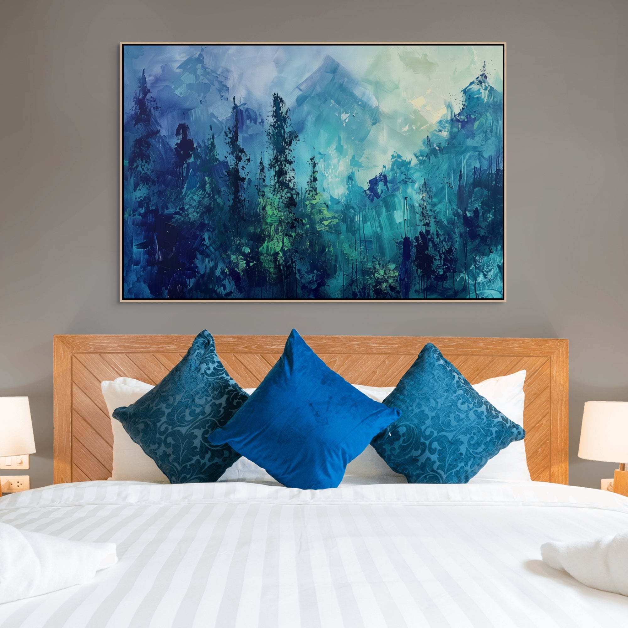 D0417-hand-painted-wall-art-bed-room-image
