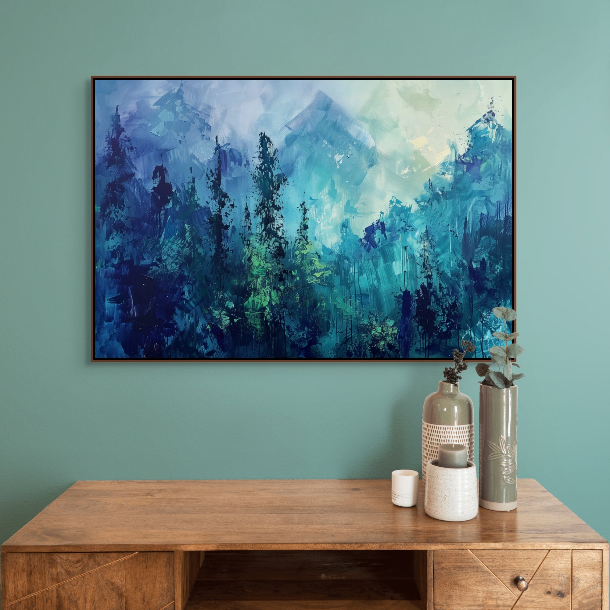 D0417-hand-painted-wall-art-hallway-room-image-room-f-walnut