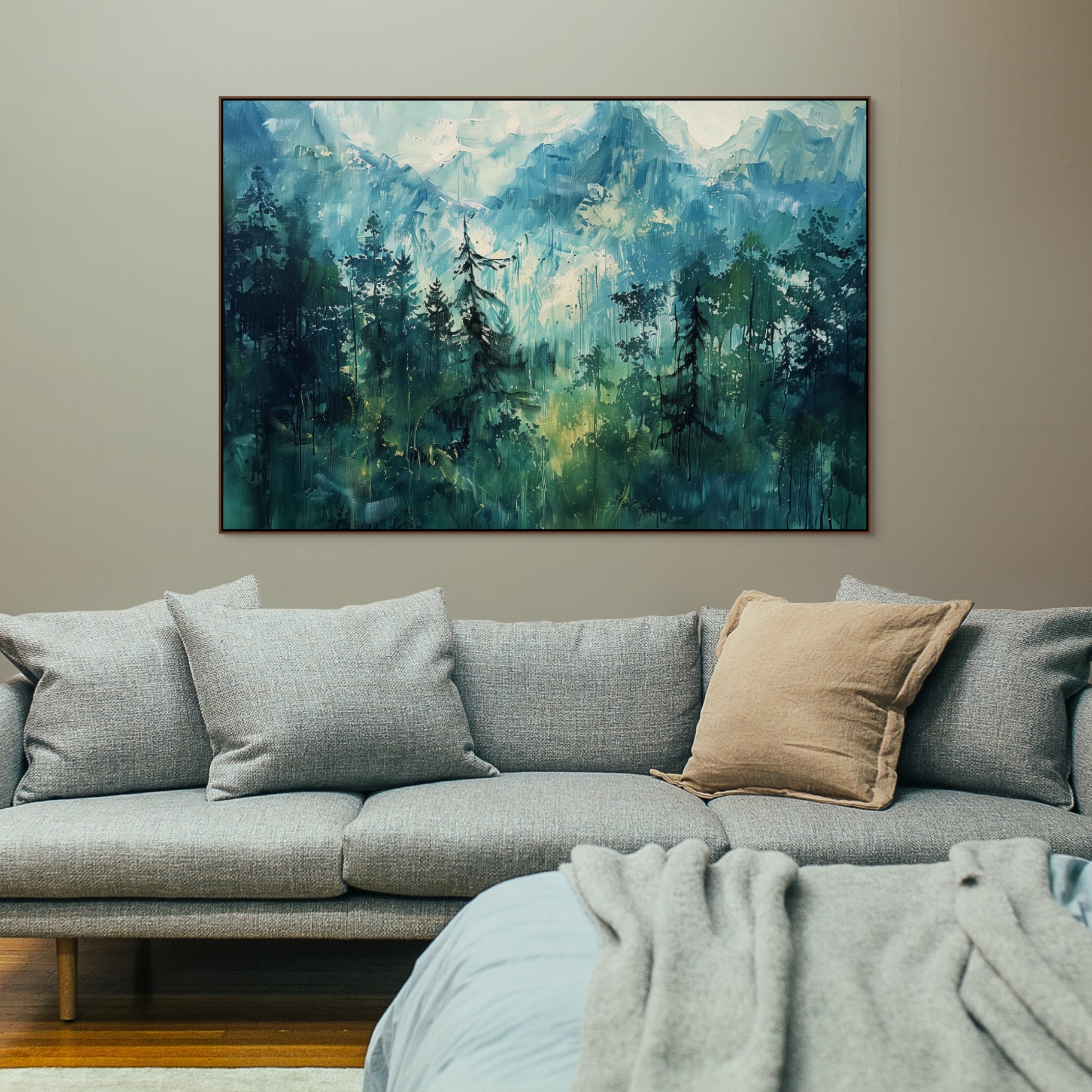 D0418-hand-painted-wall-art-living-room-image
