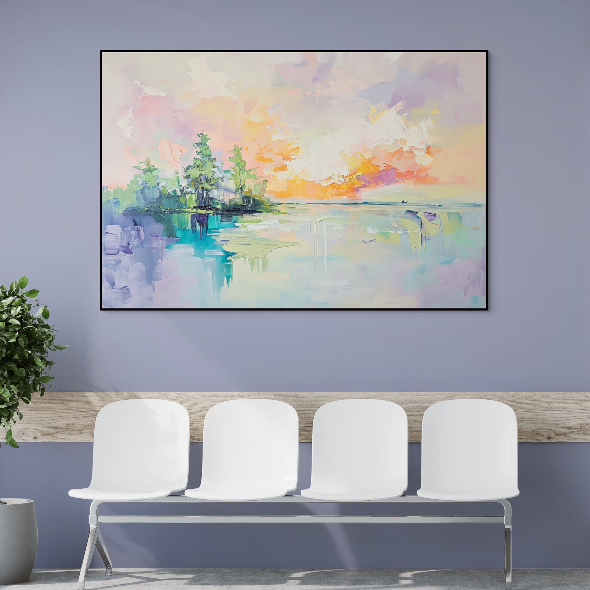 D0420-hand-painted-wall-art-business-room-image-room-f-black