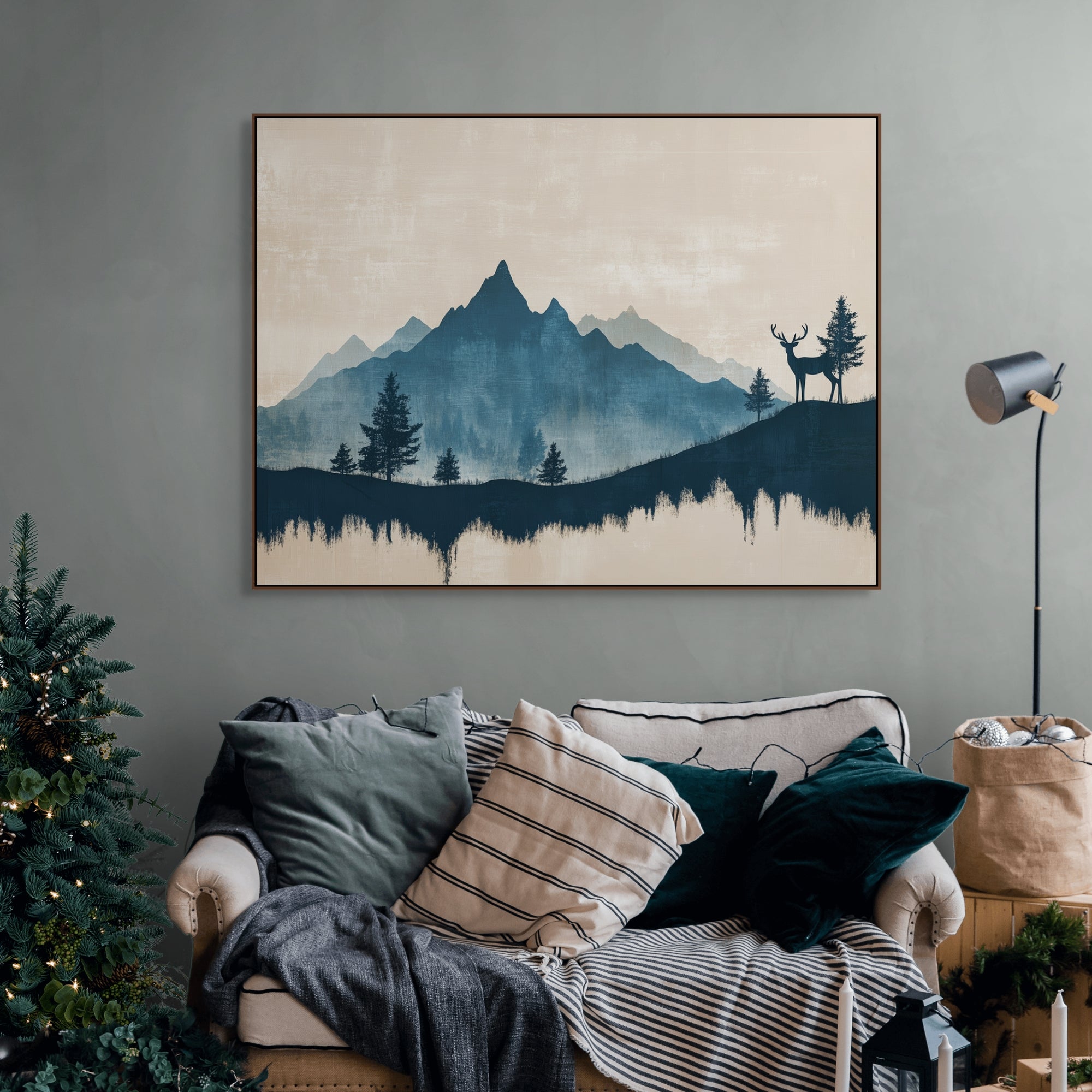 D0421-hand-painted-wall-art-living-room-image-room-f-walnut