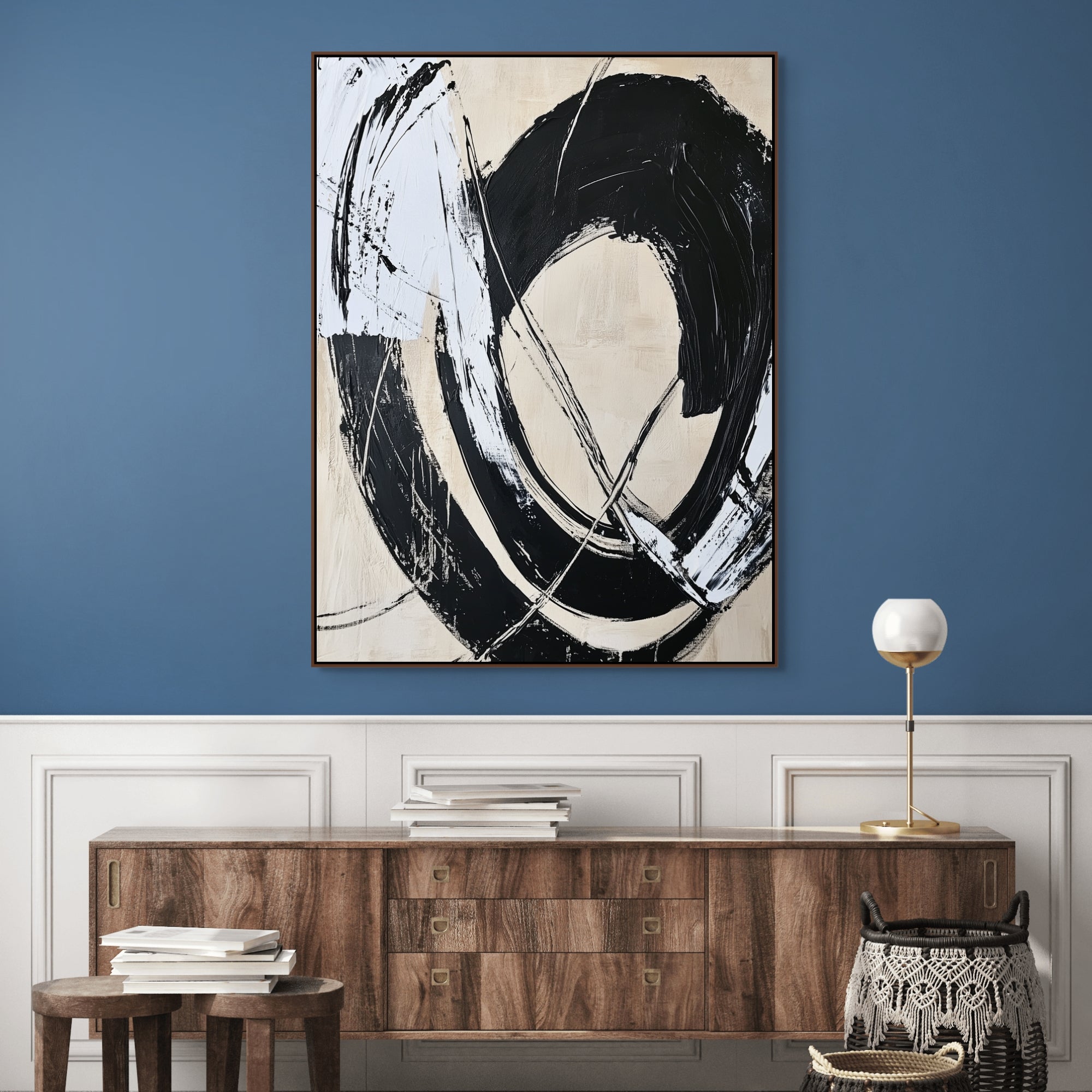 D0423-hand-painted-wall-art-hallway-room-image