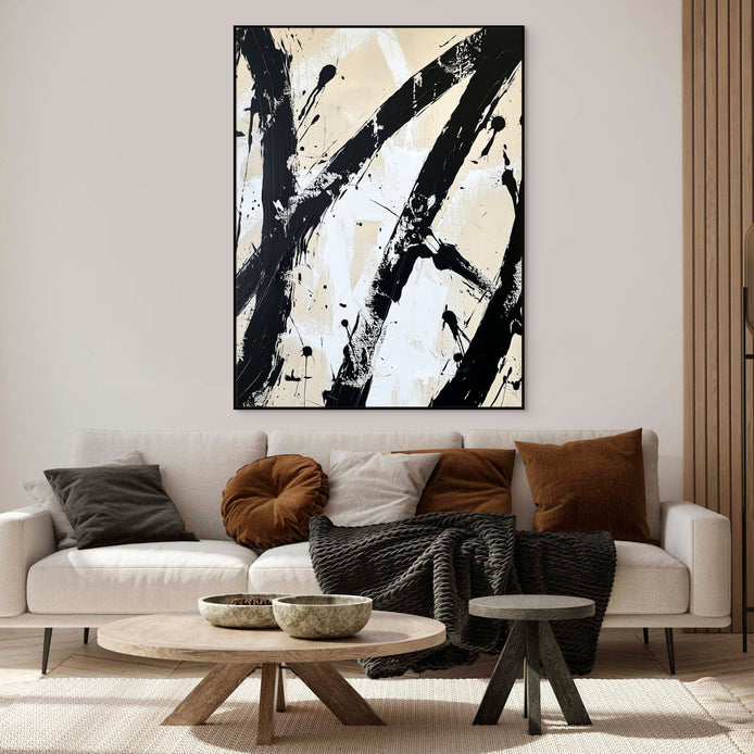 D0425-hand-painted-wall-art-living-room-image-room-f-black