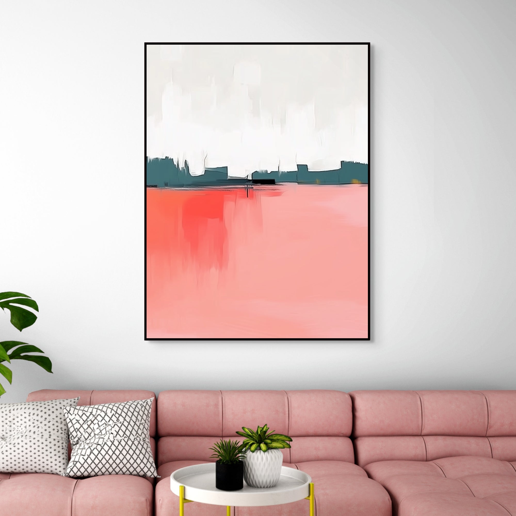 D0426-hand-painted-wall-art-living-room-image