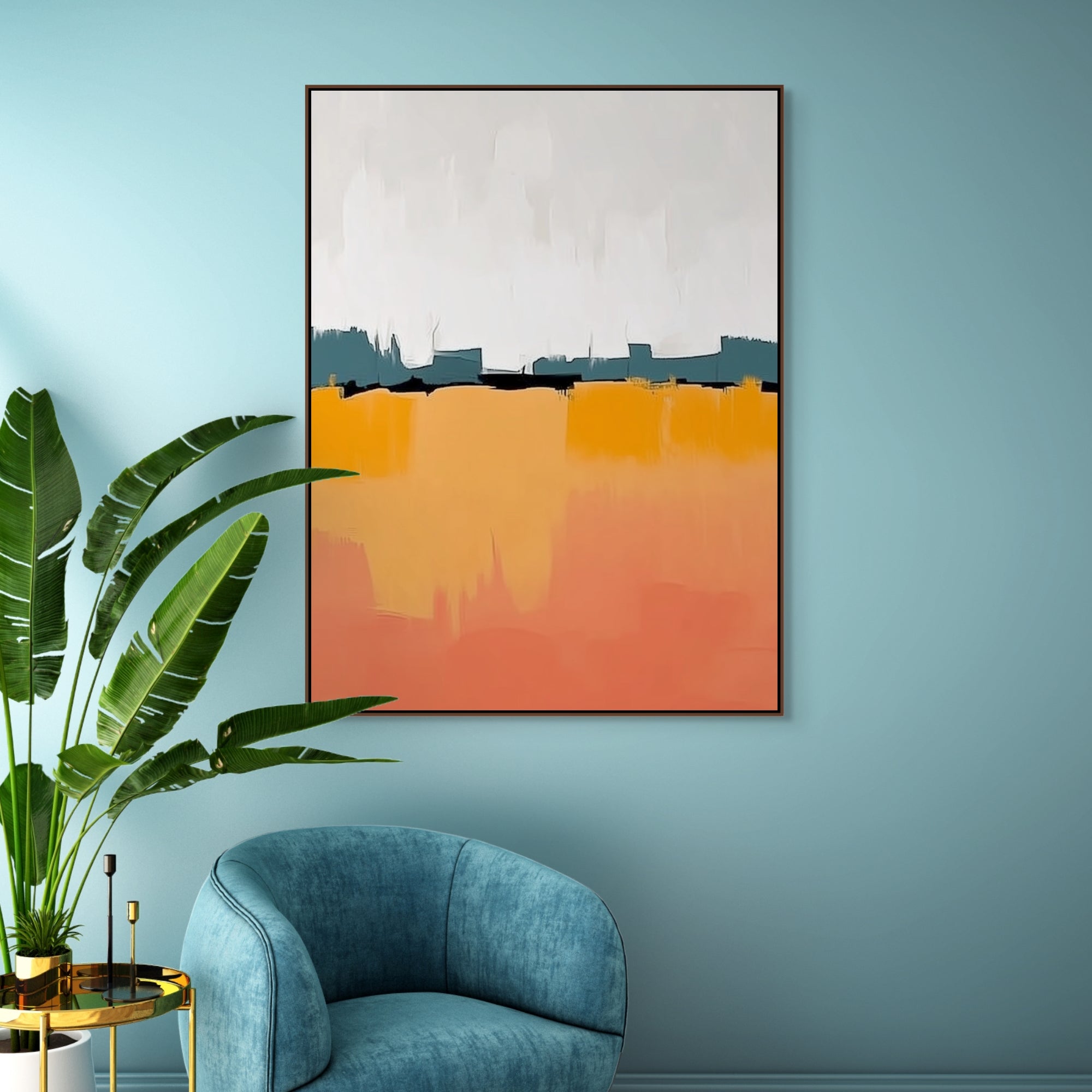 D0428-hand-painted-wall-art-living-room-image