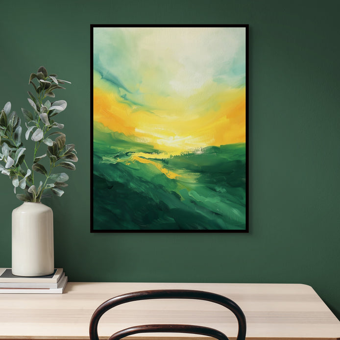 D0431-hand-painted-wall-art-office-room-image-room-f-black