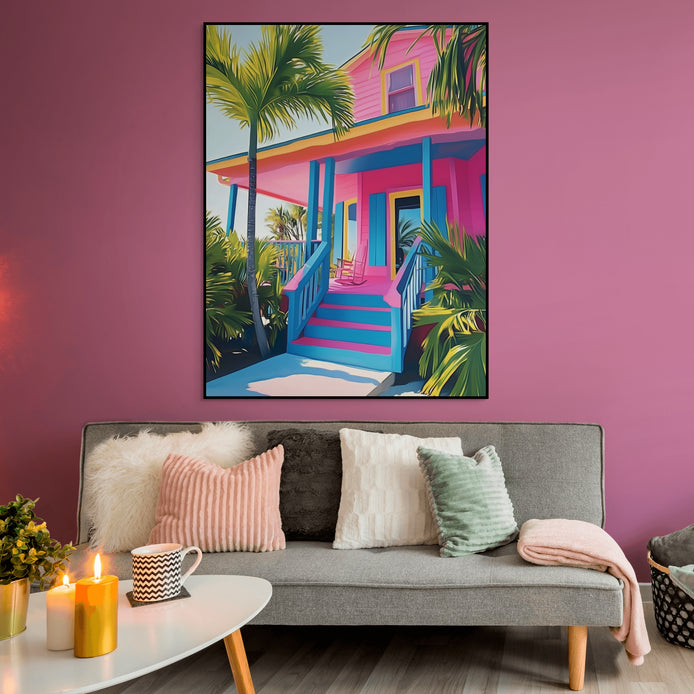 D0436-hand-painted-wall-art-living-room-image-room-f-black