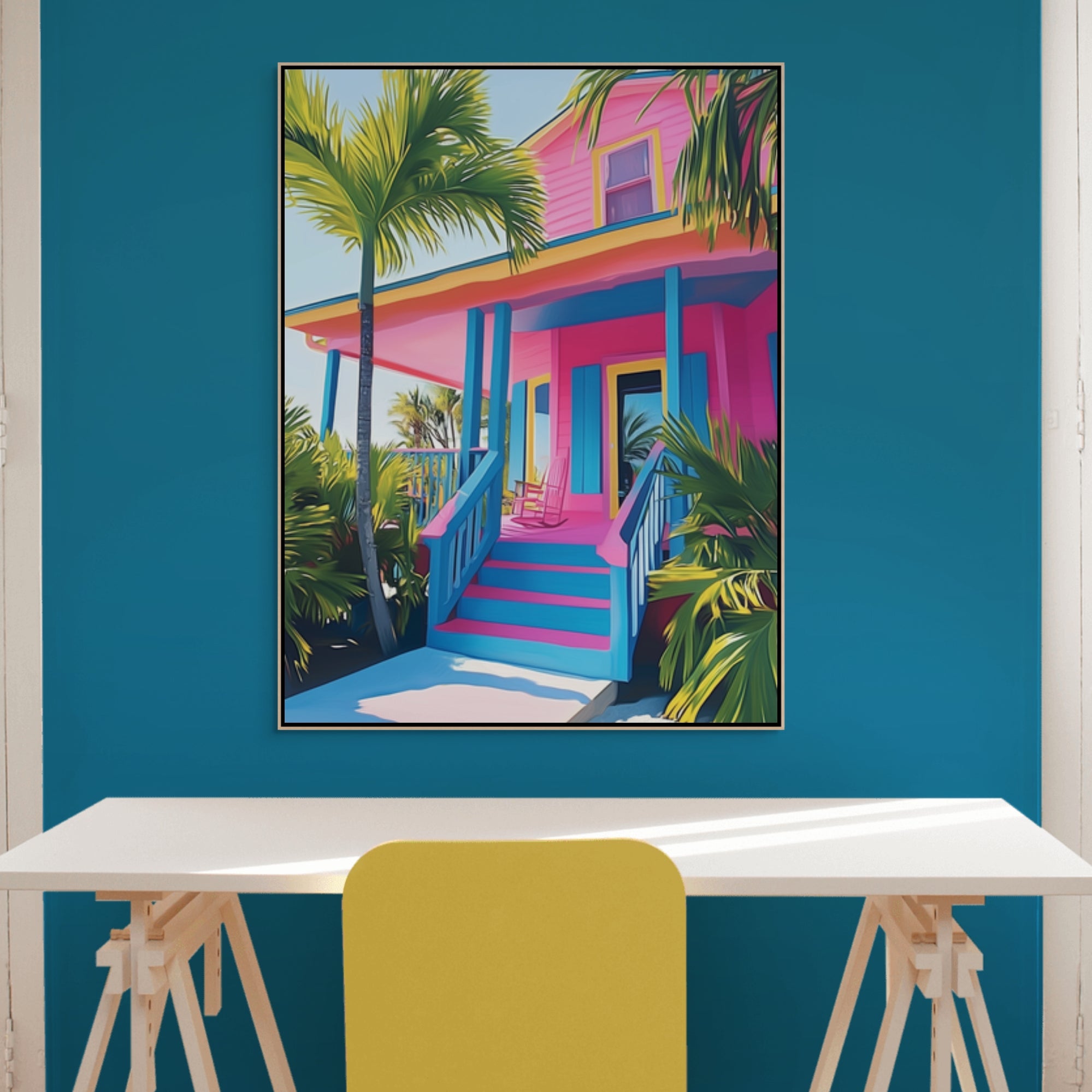 D0436-hand-painted-wall-art-office-room-image-room-f-natural