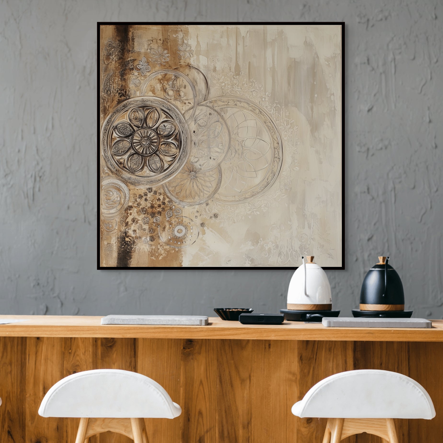 D0438-hand-painted-wall-art-business-room-image-room-f-black