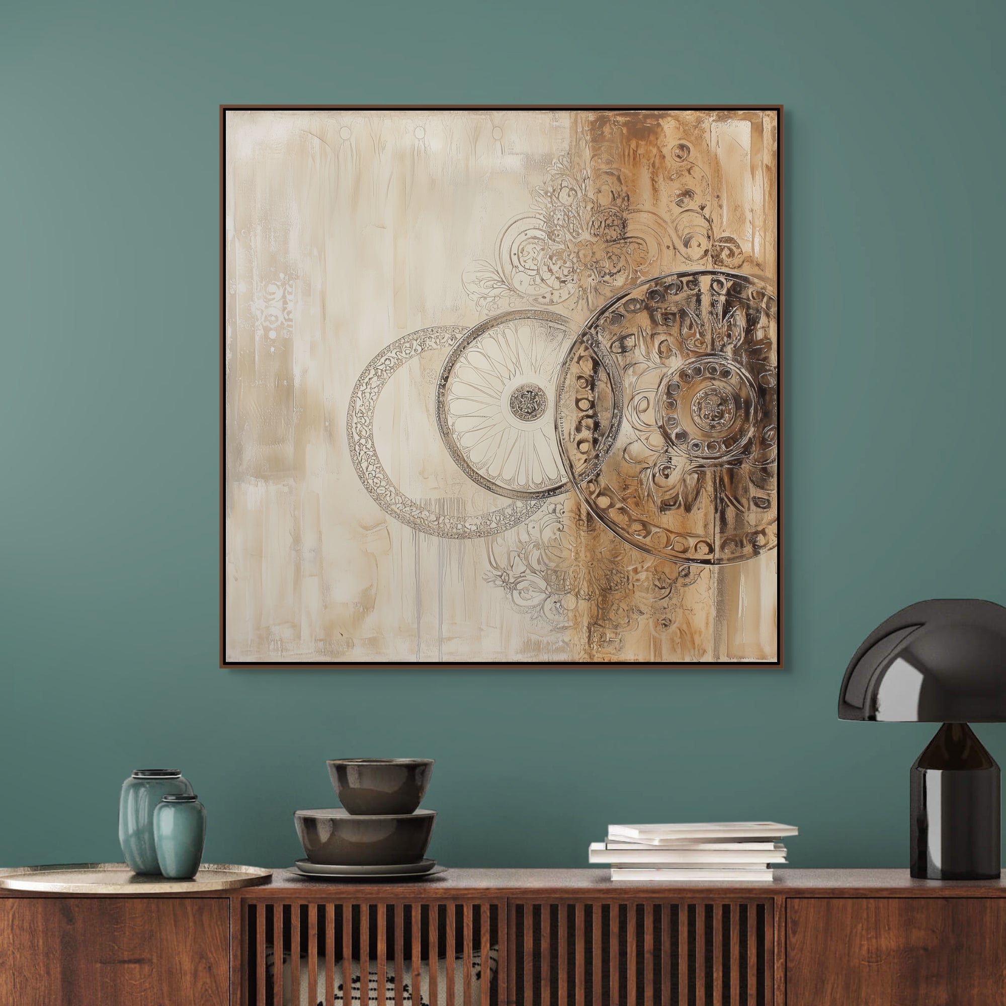 D0439-hand-painted-wall-art-hallway-room-image-room-f-walnut