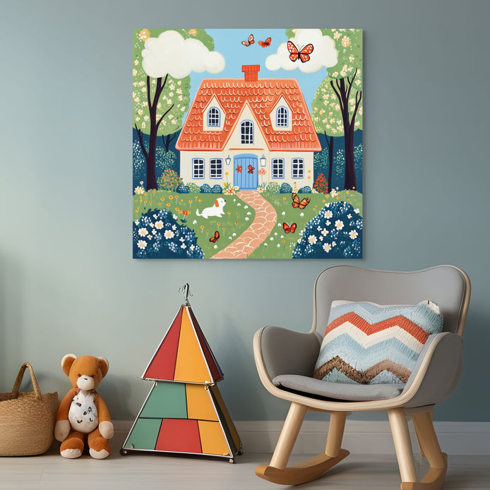 D0440-hand-painted-wall-art-kids-room-image-room-f-wrapped
