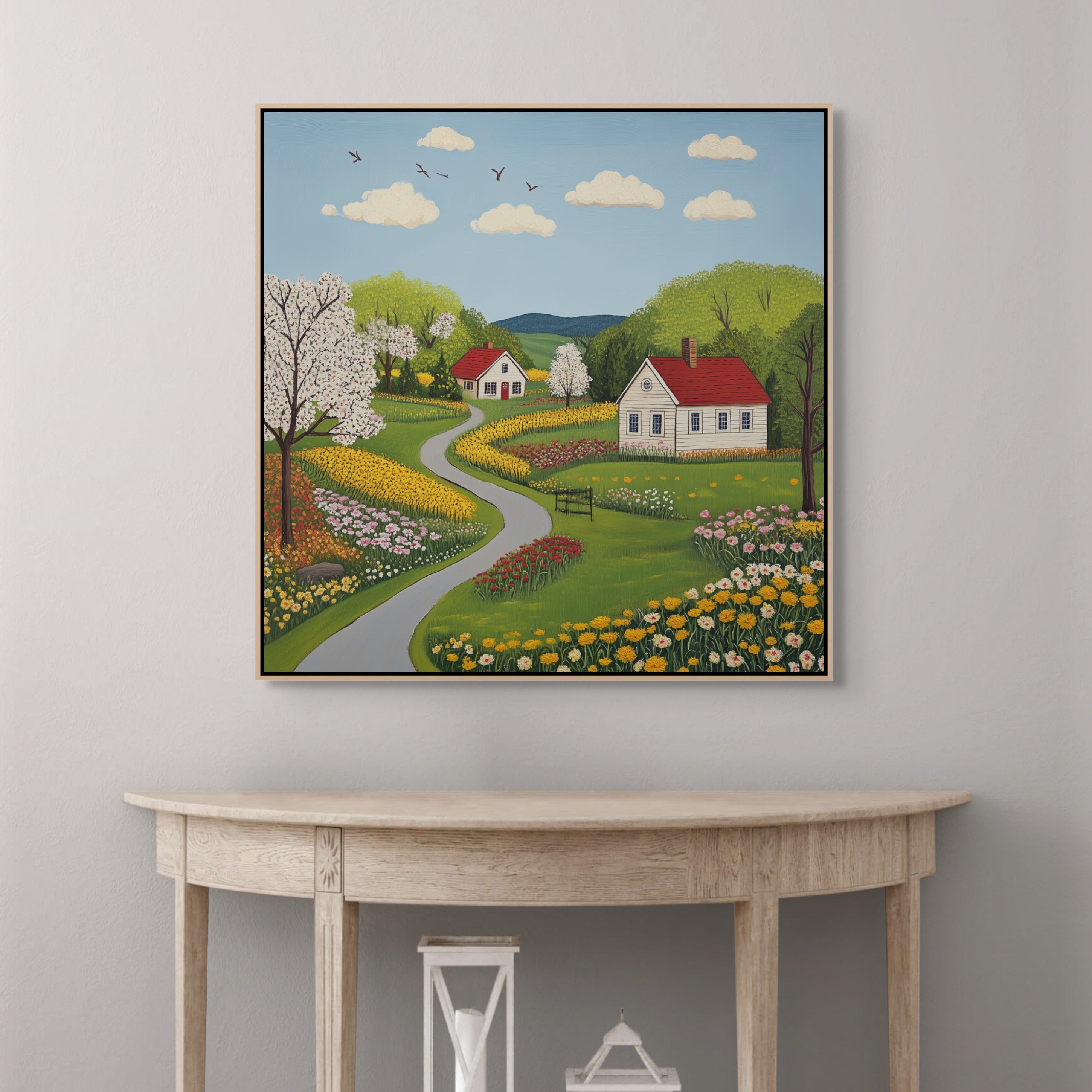 D0442-hand-painted-wall-art-hallway-room-image