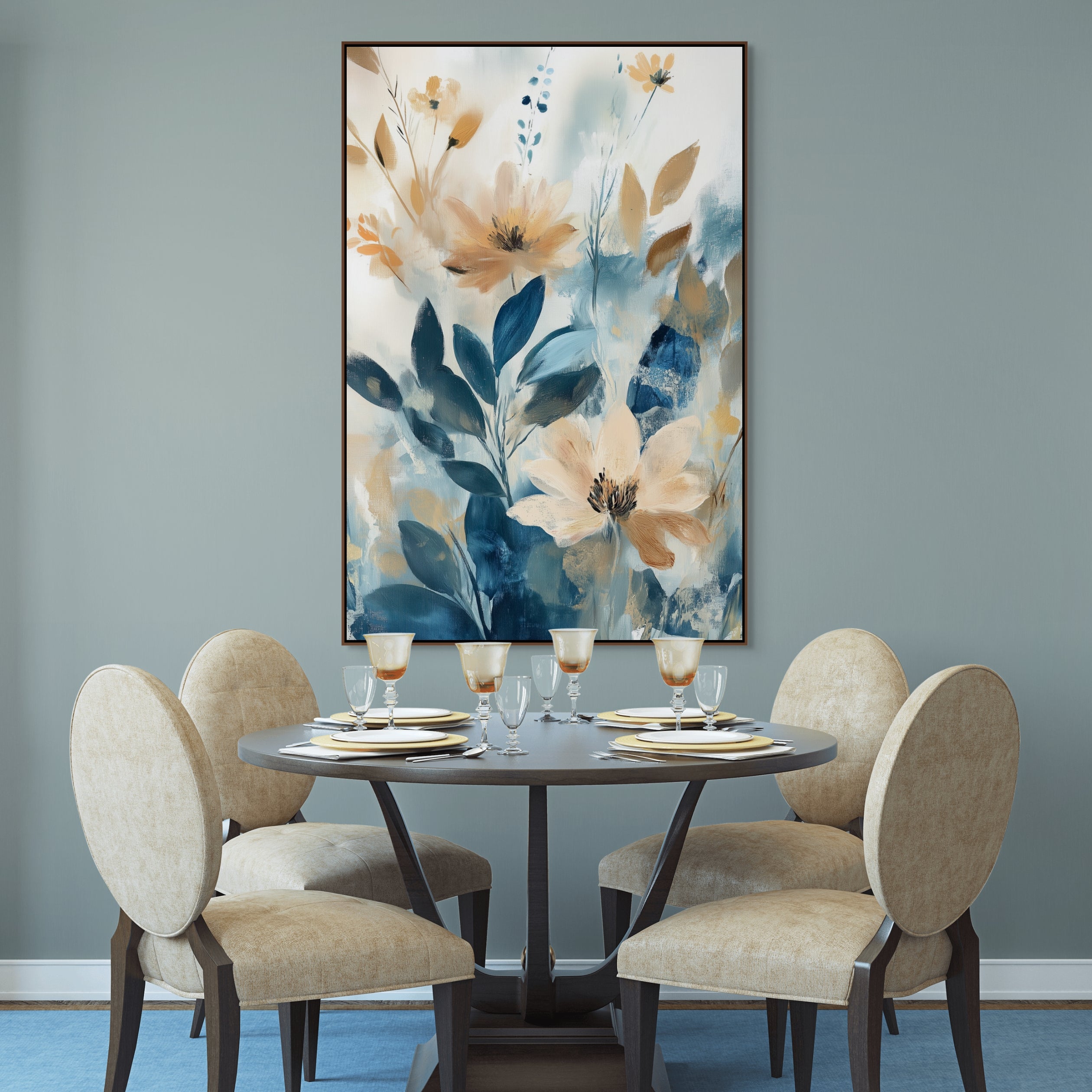 D0443-hand-painted-wall-art-dining-room-image