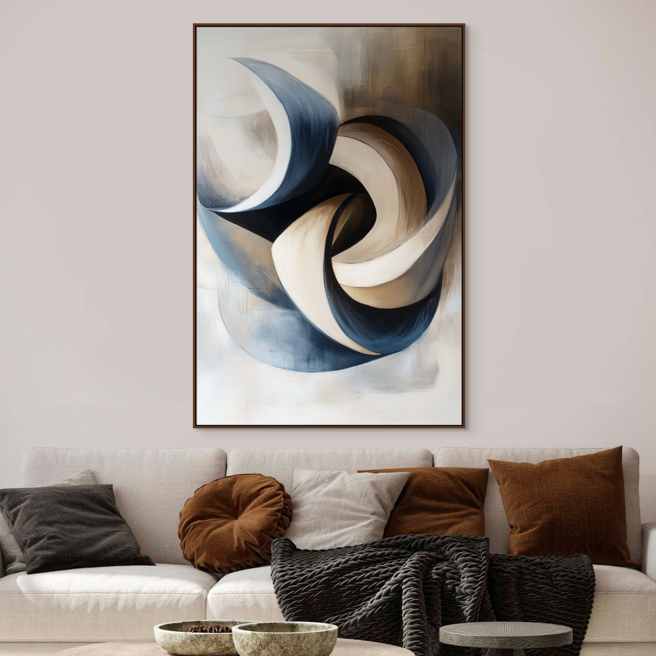 D0444-hand-painted-wall-art-living-room-image