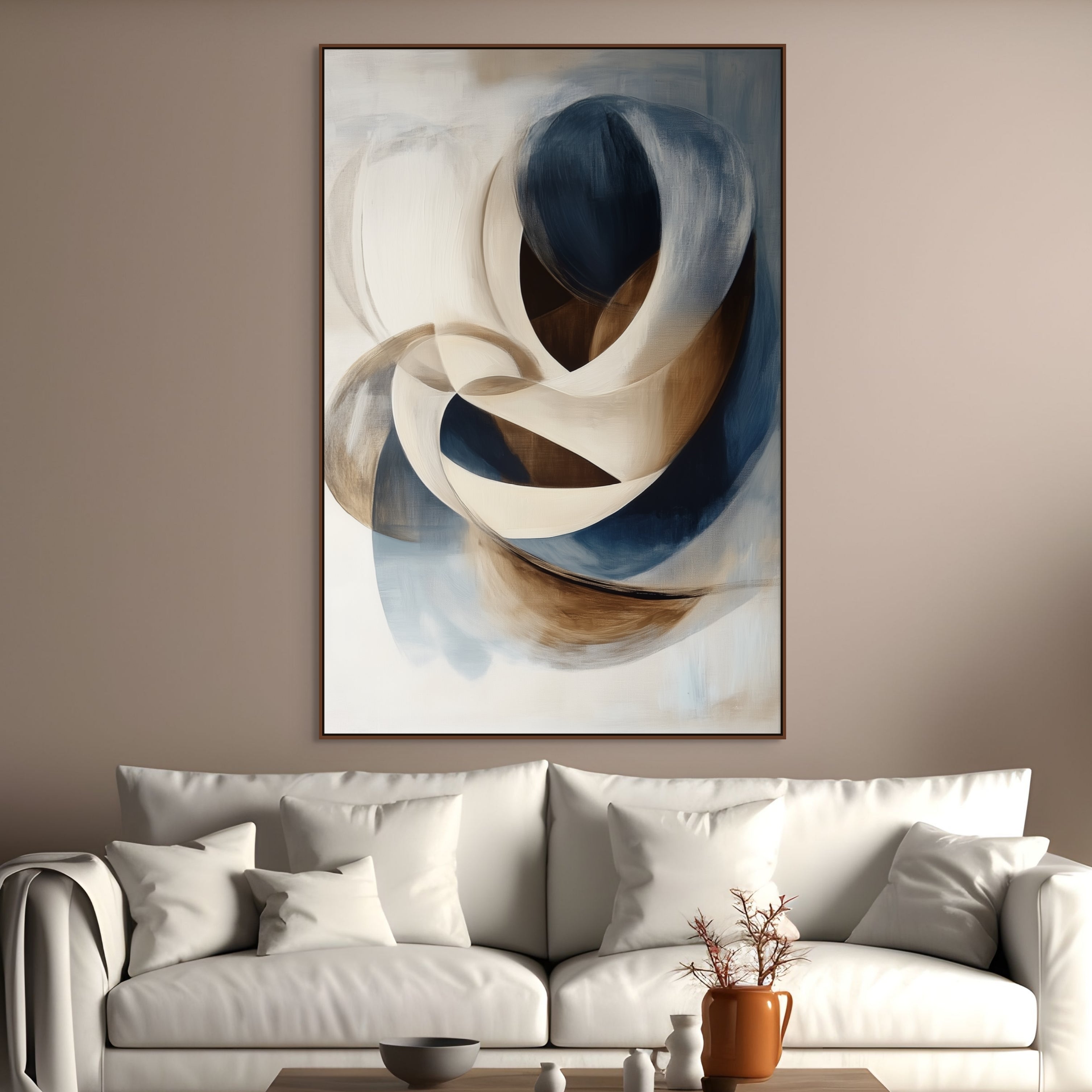 D0445-hand-painted-wall-art-living-room-image-room-f-walnut