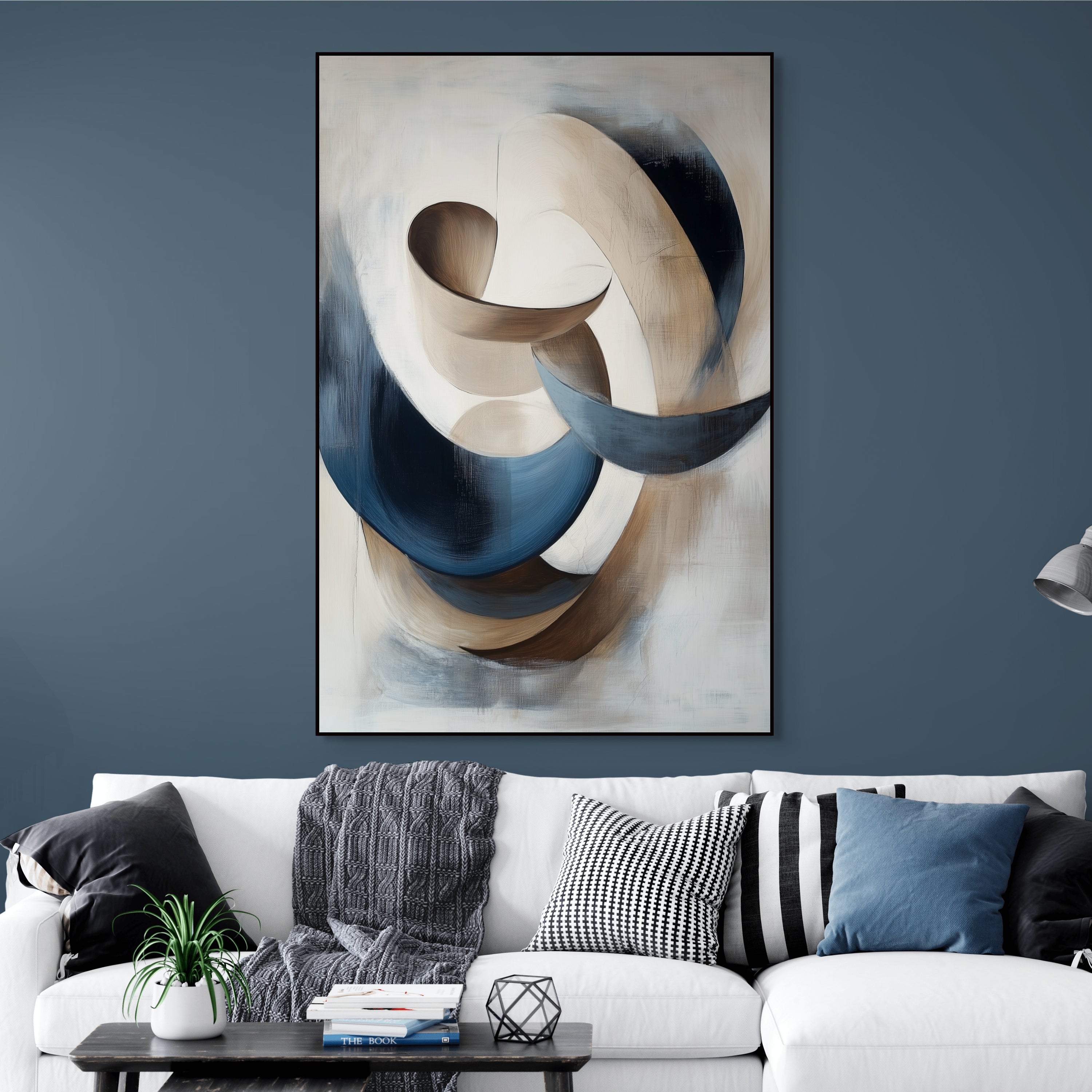 D0446-hand-painted-wall-art-living-room-image