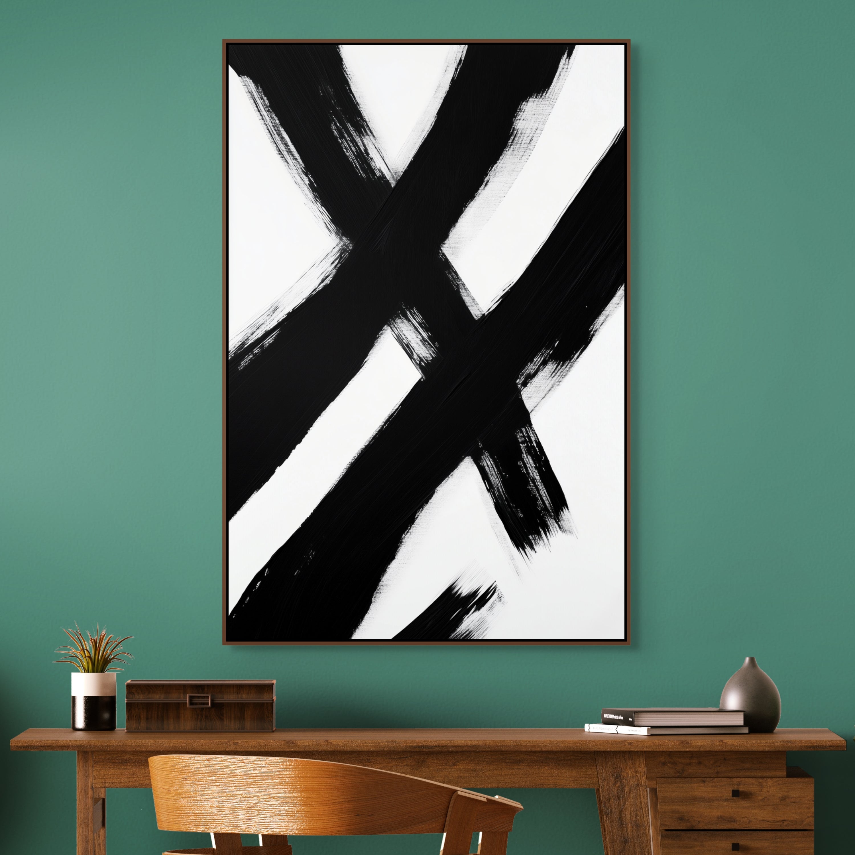 D0447-hand-painted-wall-art-office-room-image