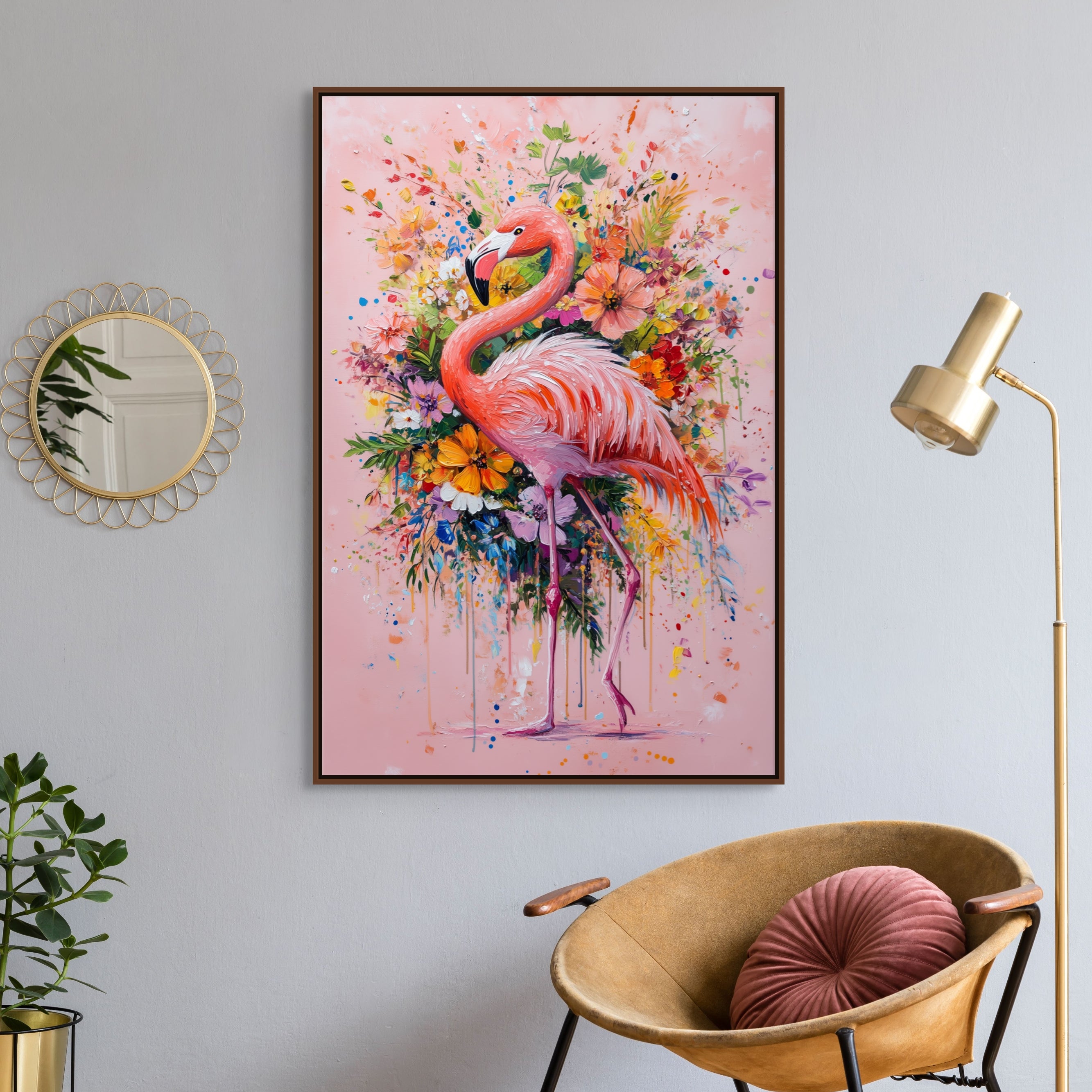 D0448-hand-painted-wall-art-living-room-image