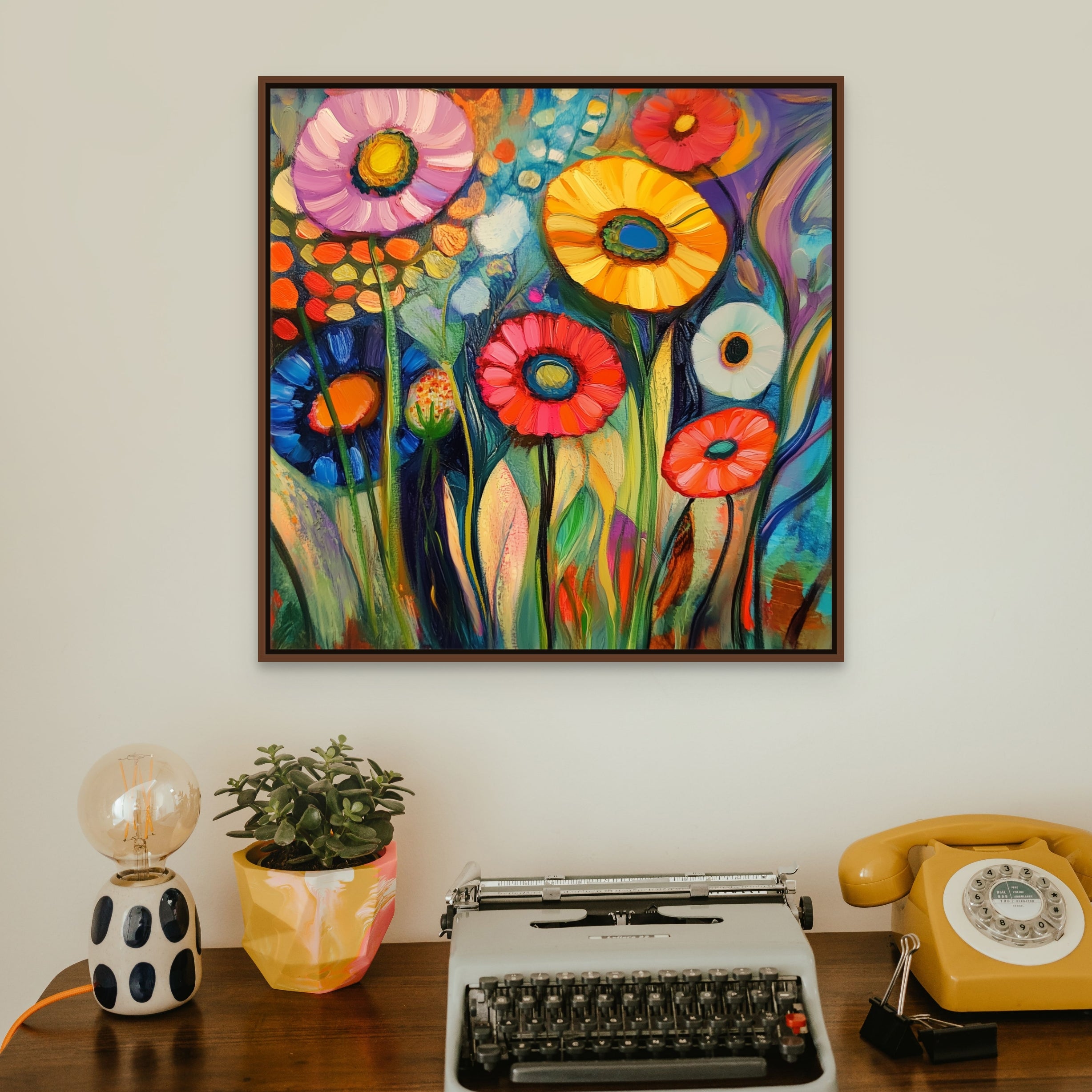 D0461-hand-painted-wall-art-office-room-image-room-f-walnut
