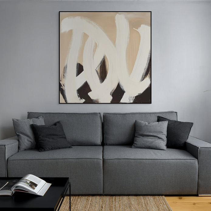 D0465-hand-painted-wall-art-living-room-image-room-f-black