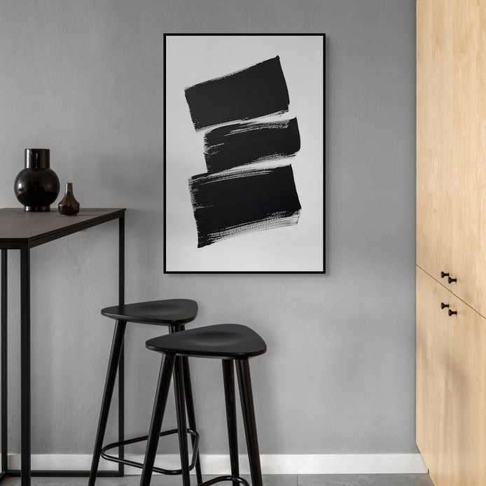 D0466-hand-painted-wall-art-business-room-image-room-f-black