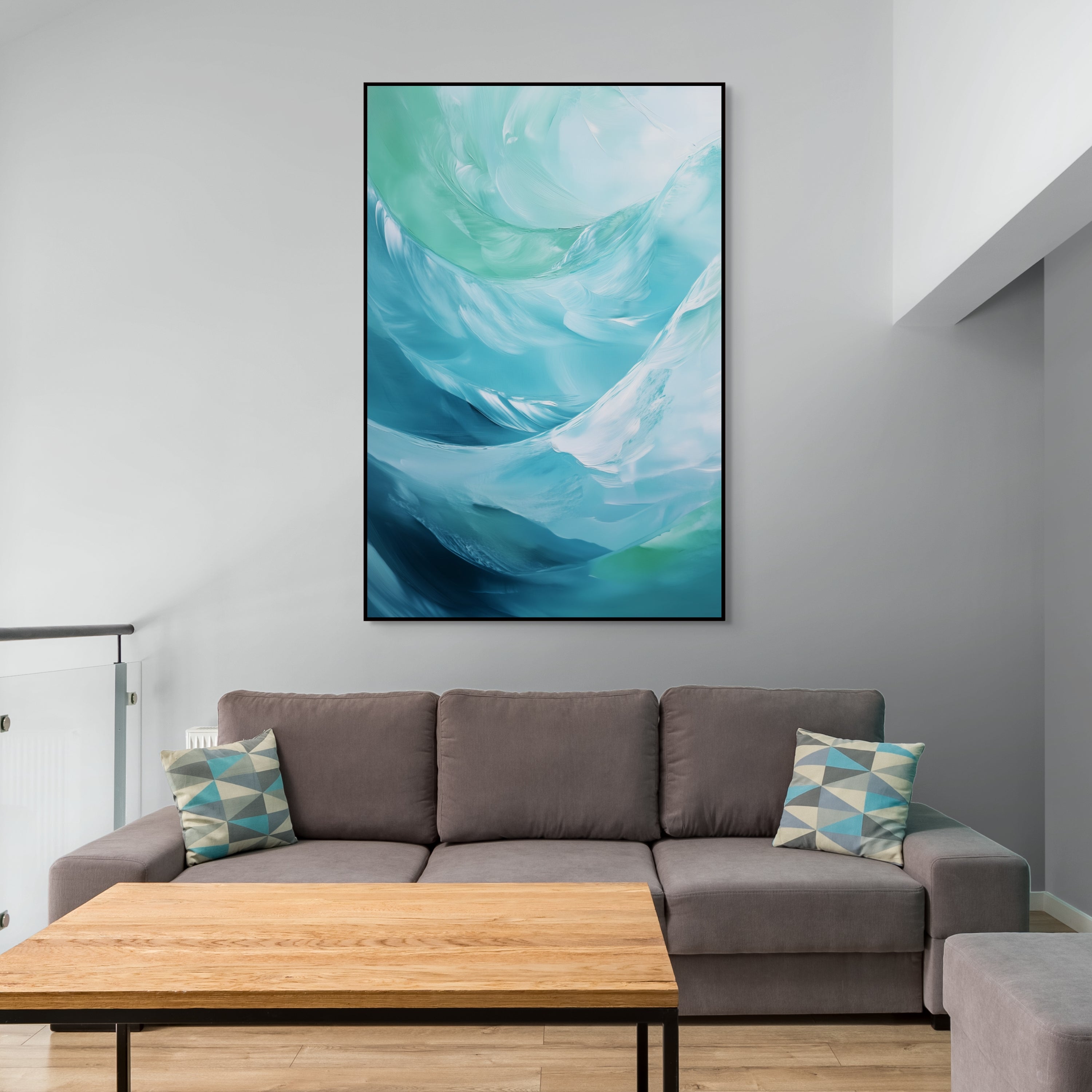 D0470-hand-painted-wall-art-living-room-image-room-f-black