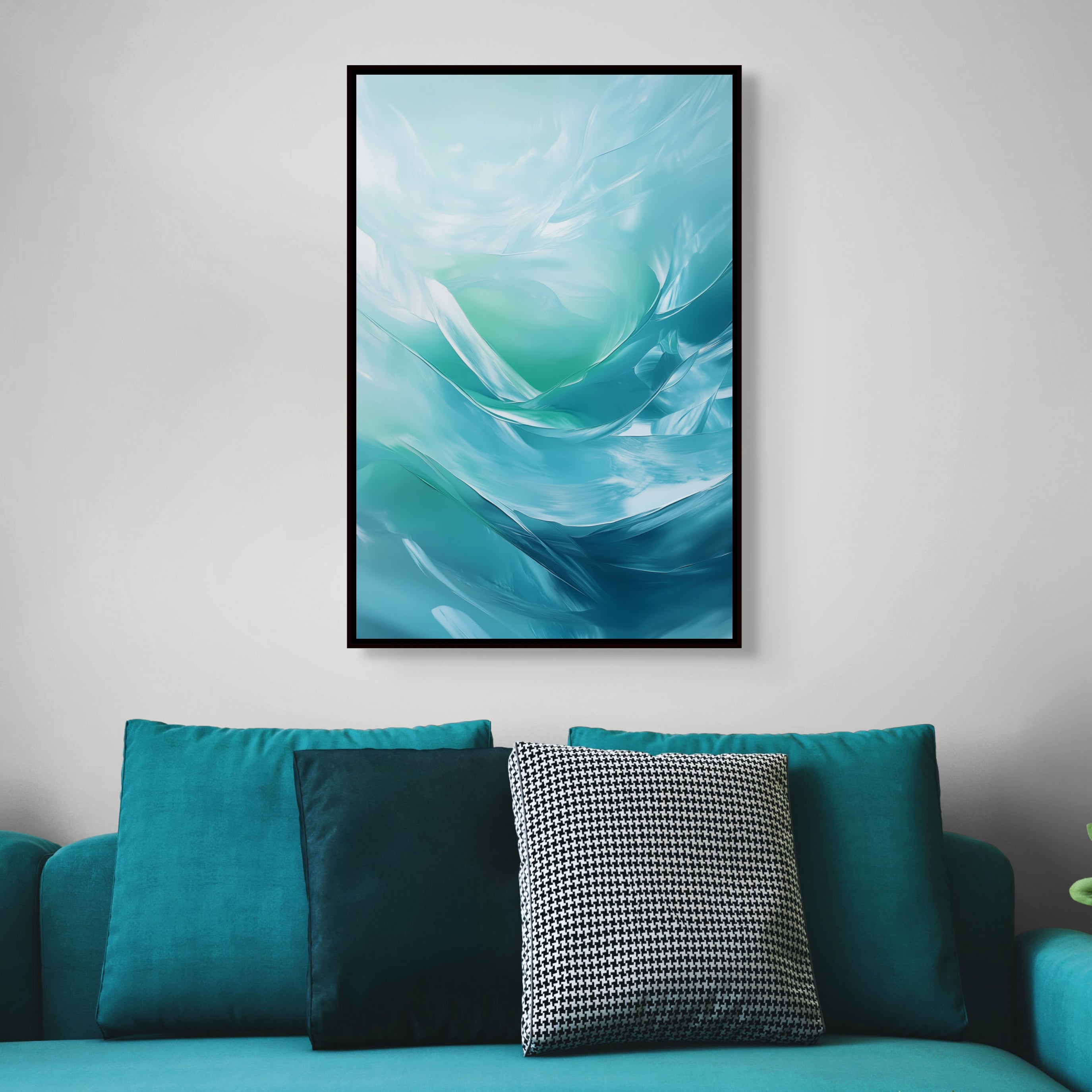 D0472-hand-painted-wall-art-living-room-image-room-f-black