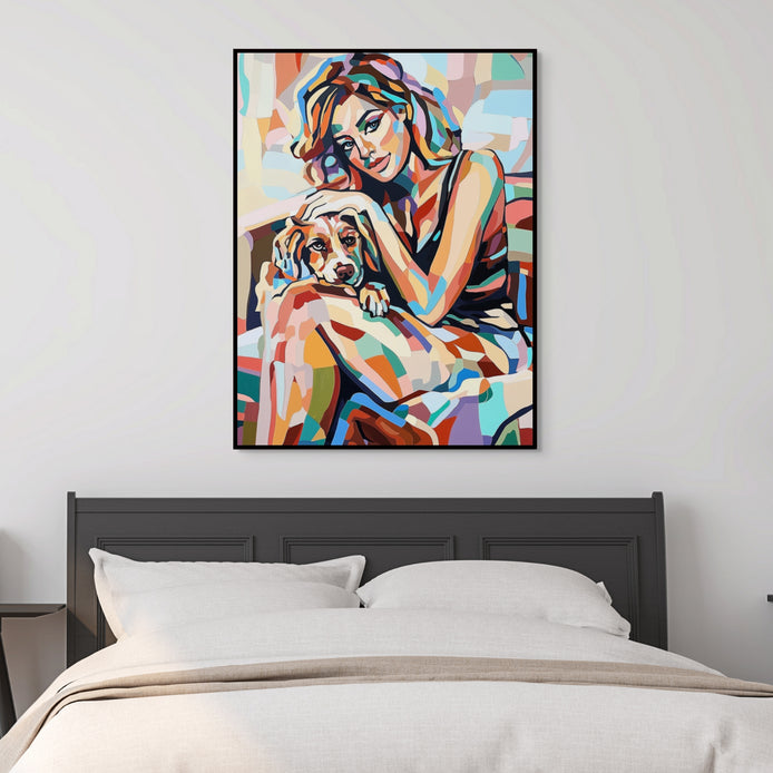 D0473-hand-painted-wall-art-bed-room-image-room-f-black