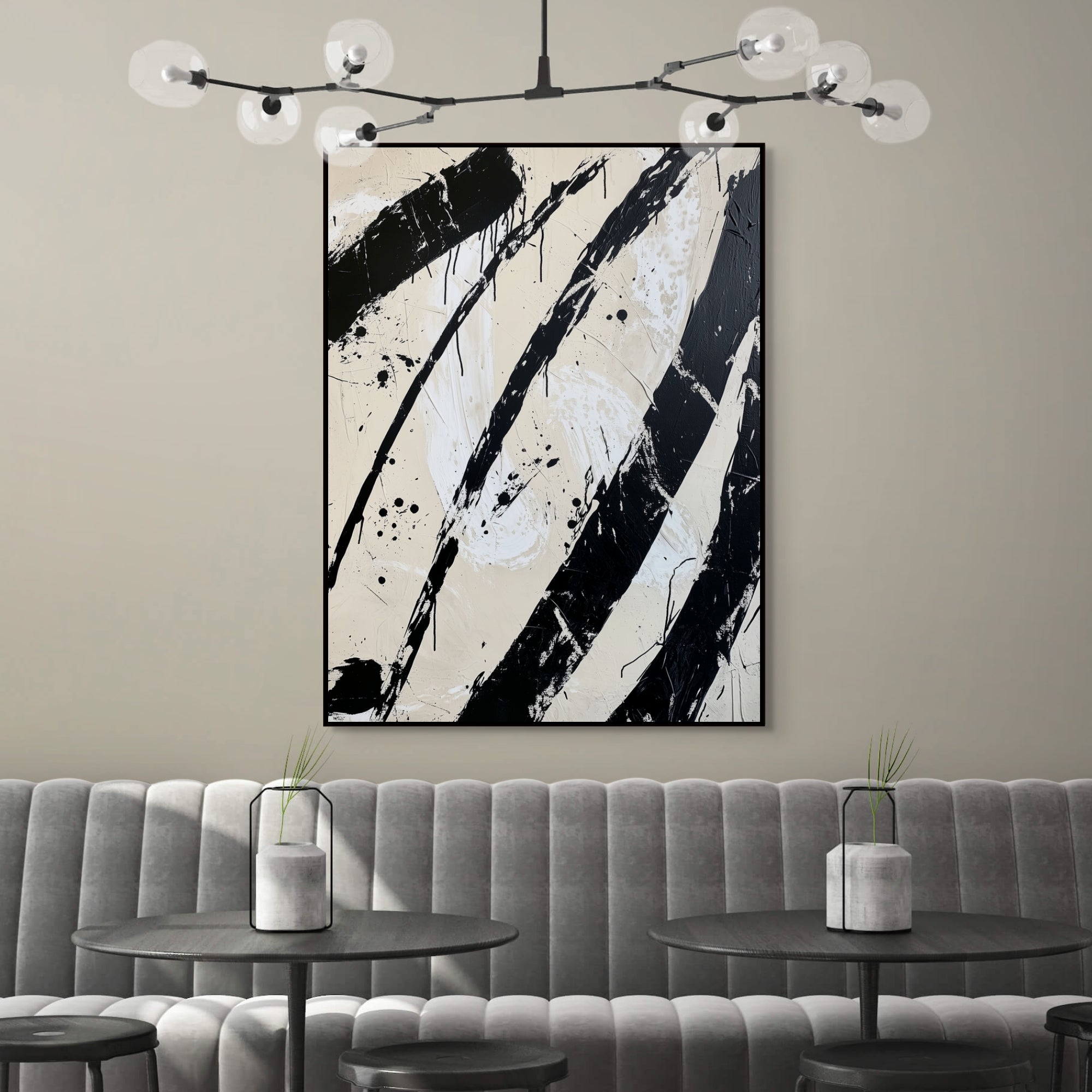 D0474-hand-painted-wall-art-business-room-image-room-f-black