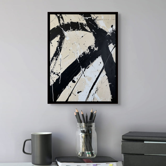 D0475-hand-painted-wall-art-office-room-image-room-f-black