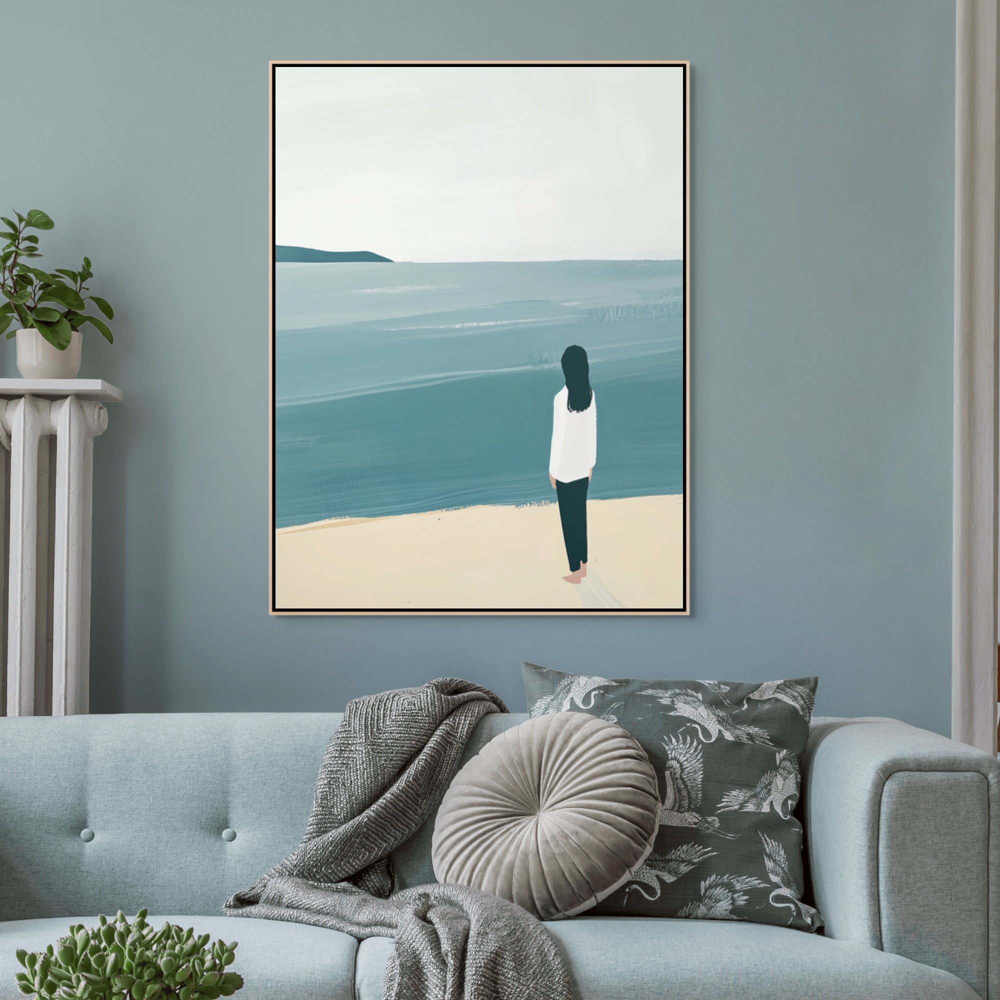 D0477-hand-painted-wall-art-living-room-image