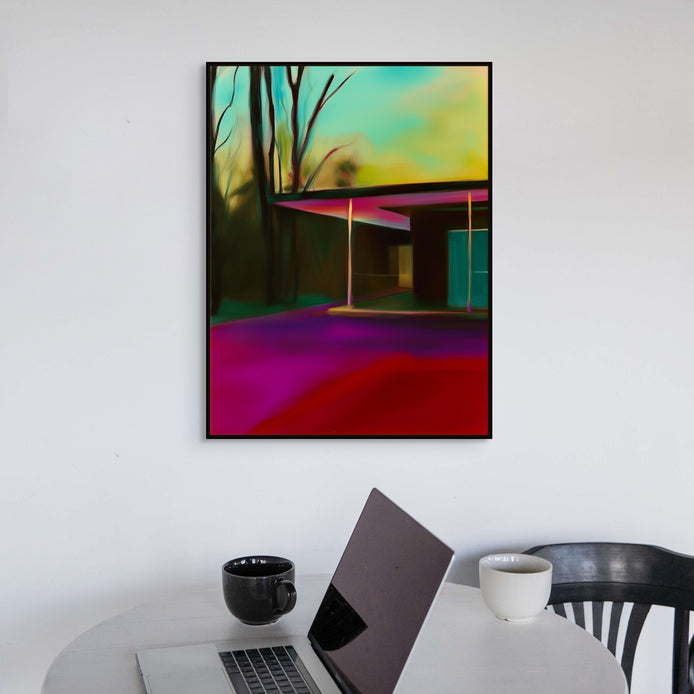 D0479-hand-painted-wall-art-office-room-image-room-f-black