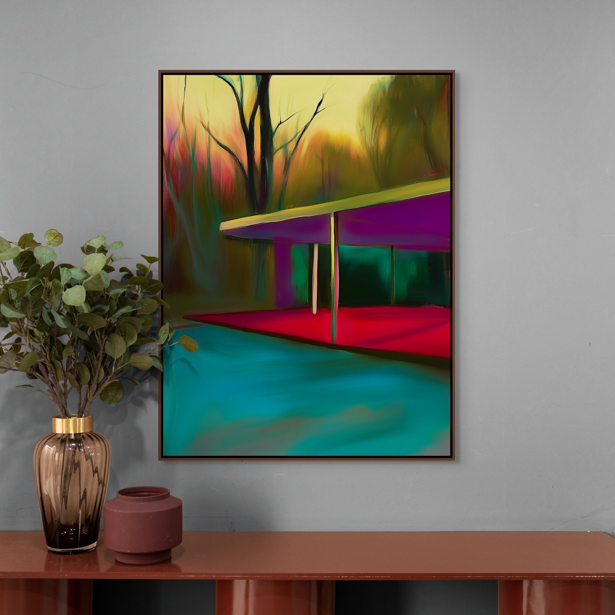 D0480-hand-painted-wall-art-hallway-room-image-room-f-walnut
