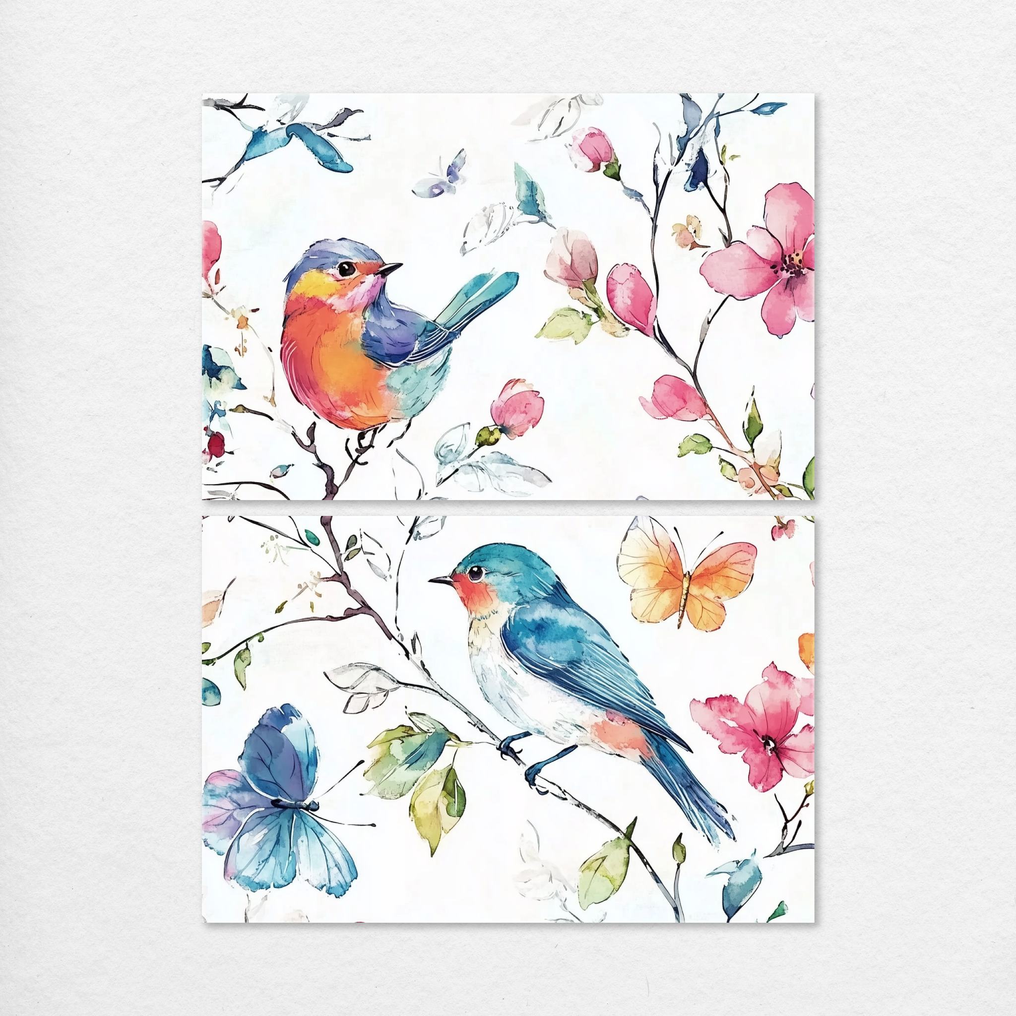 Birds Among Blooms