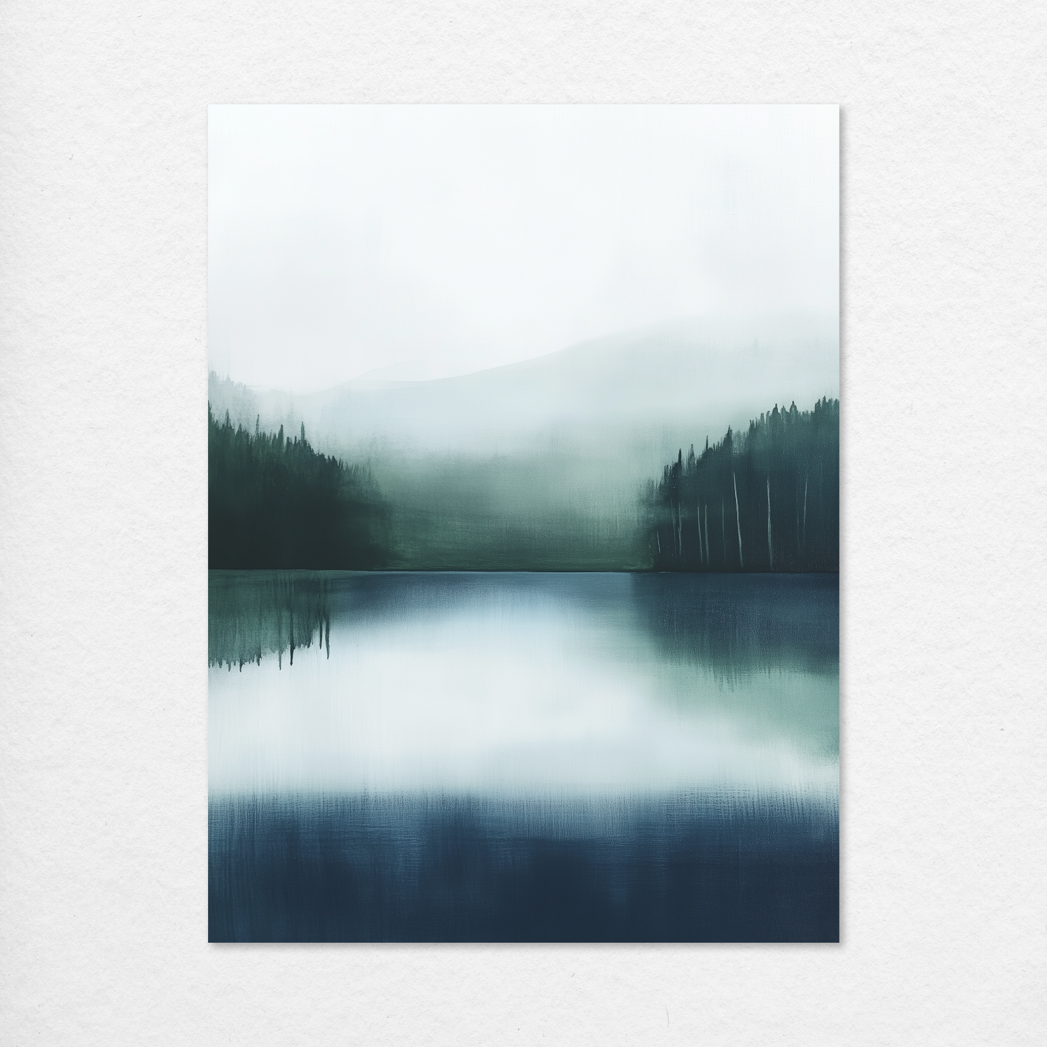 Misty Lake Reflections