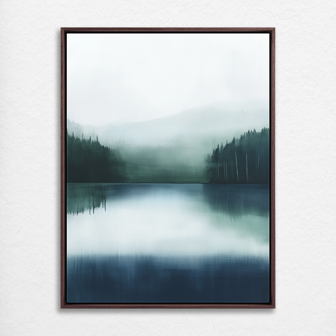Misty Lake Reflections