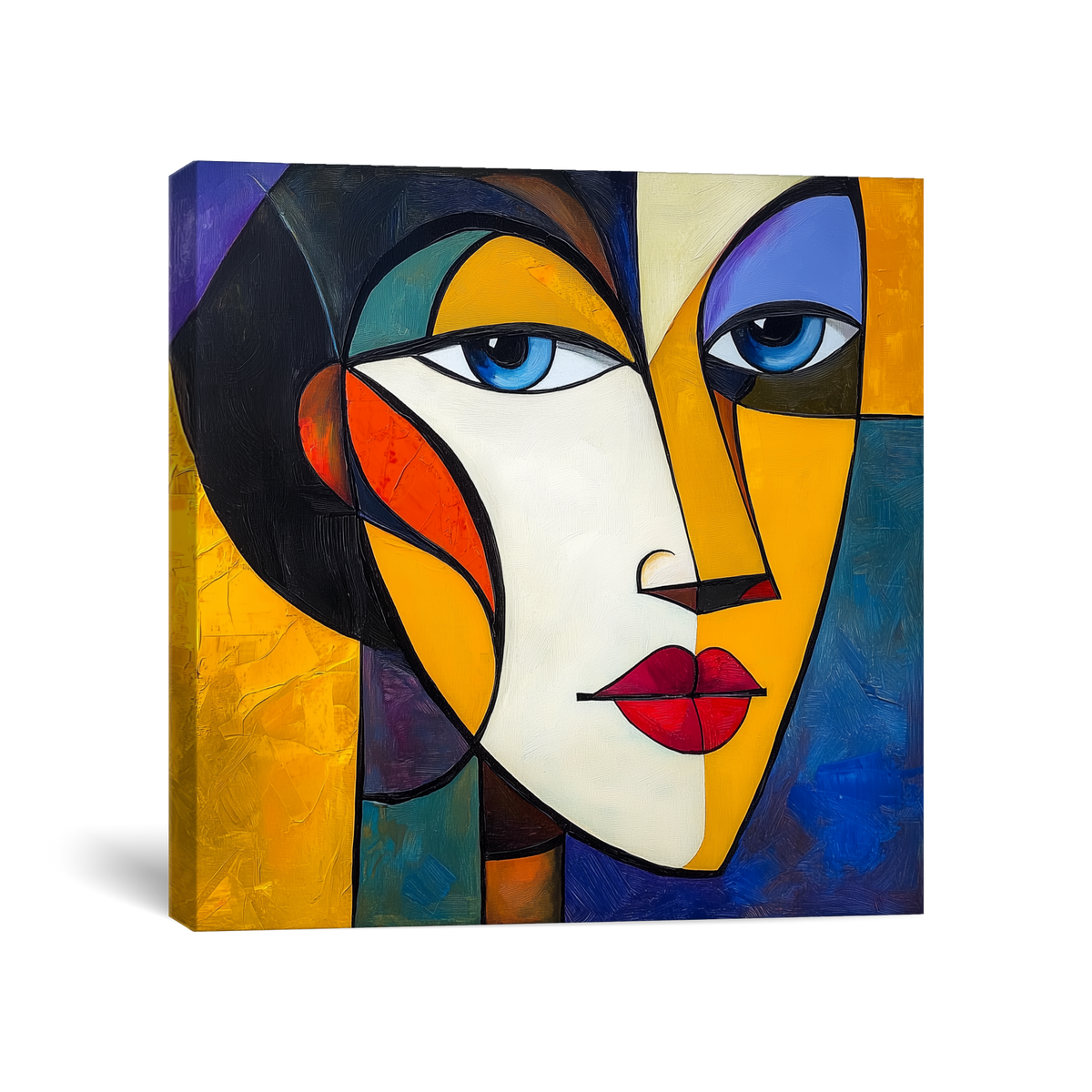 Blue Gaze – Wall Art, Hand-Painted in Acrylic