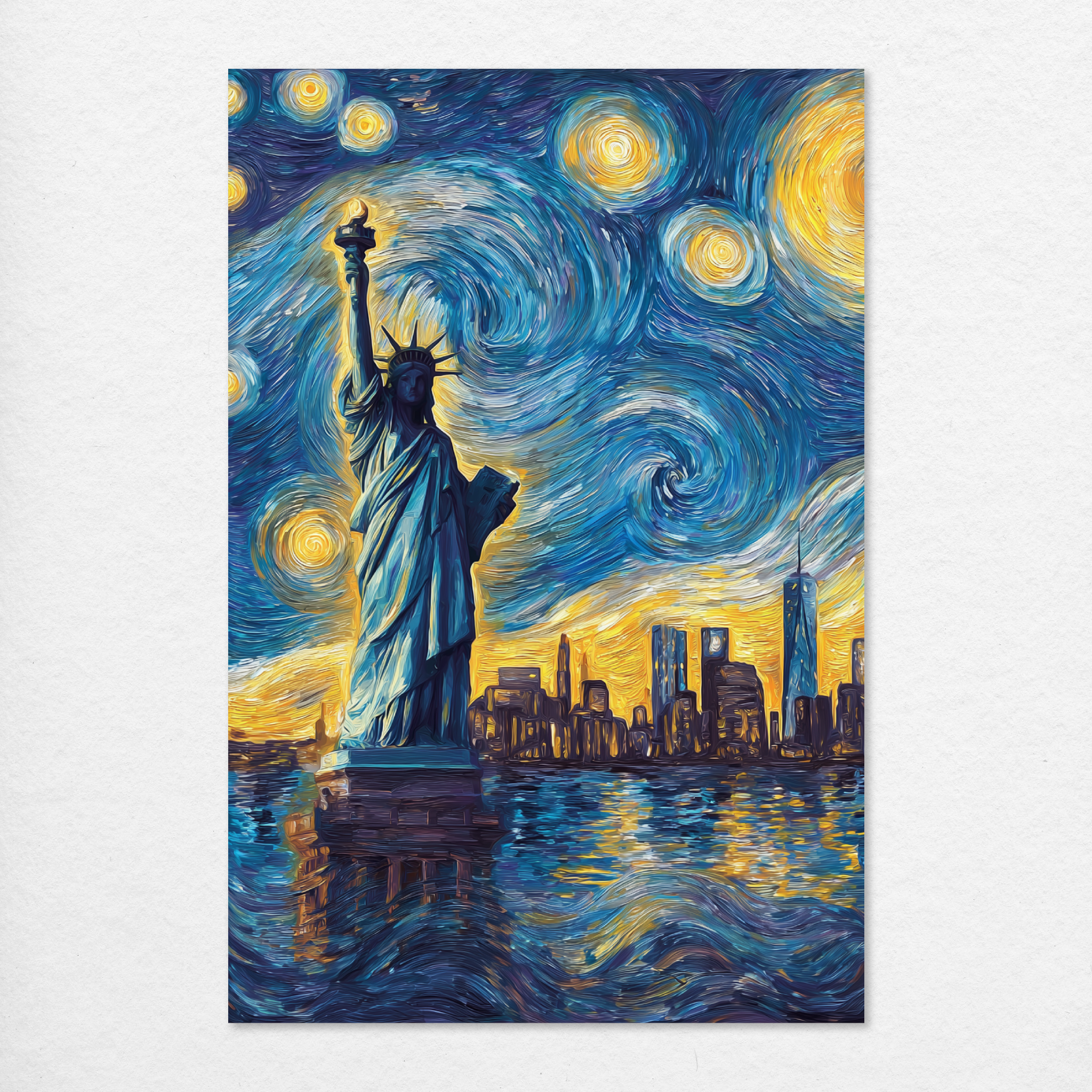 Liberty Beneath a Starry Night