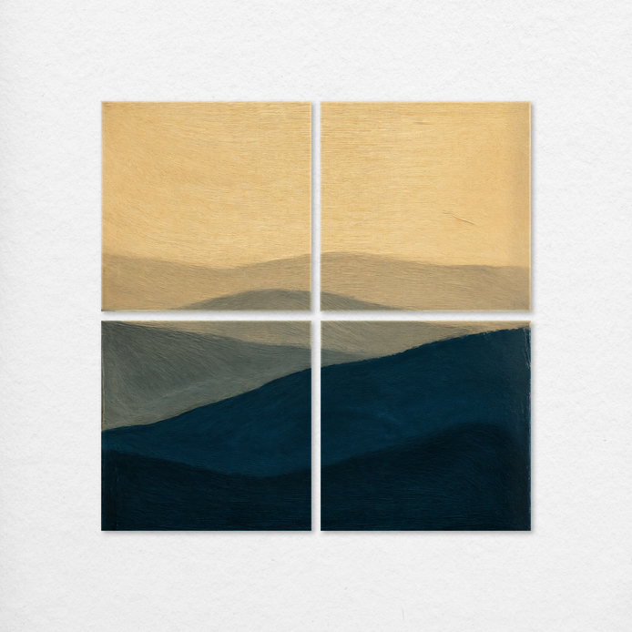 Deep Indigo Undulations