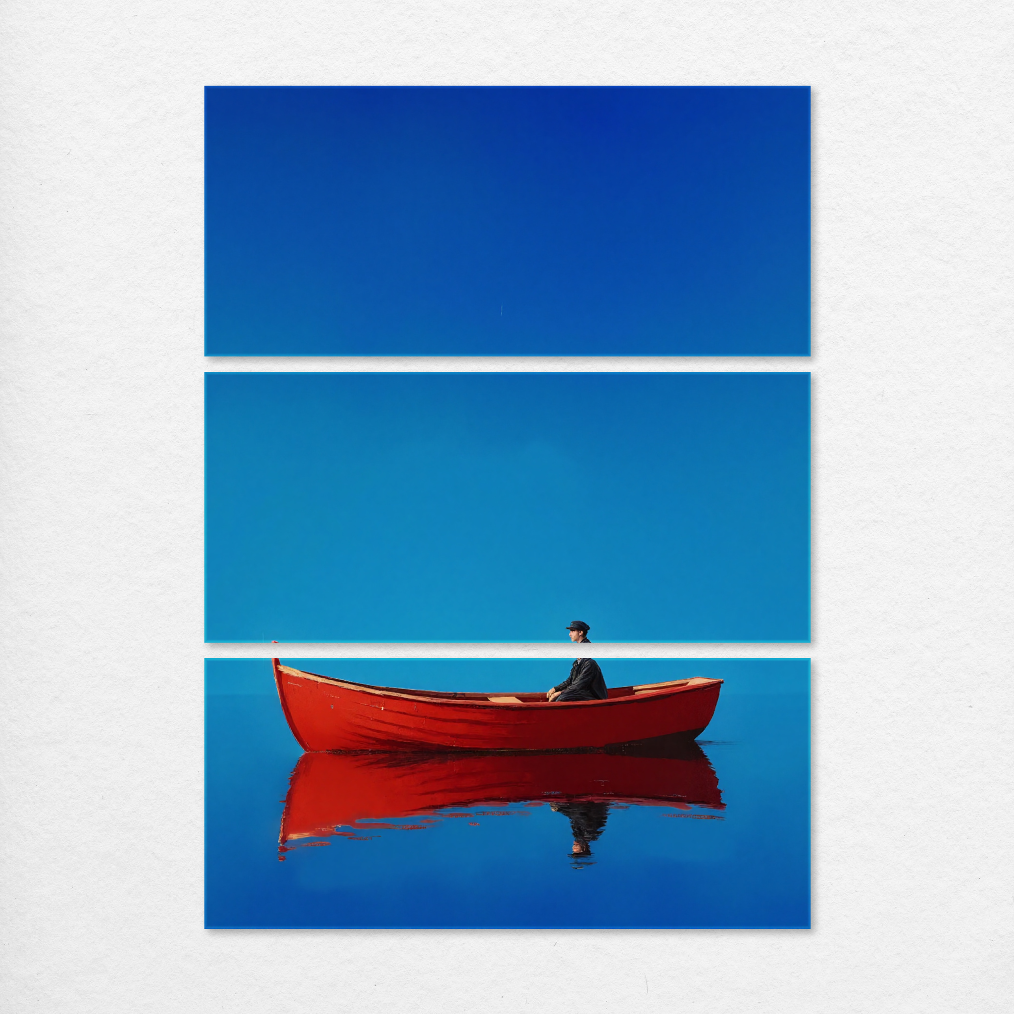 Red Canoe Reflection