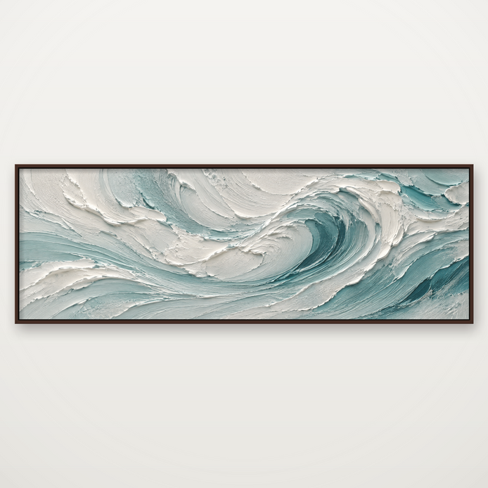 D2018-hand-painted-textured-wall-art-3x1-panoramic-frame-walnut