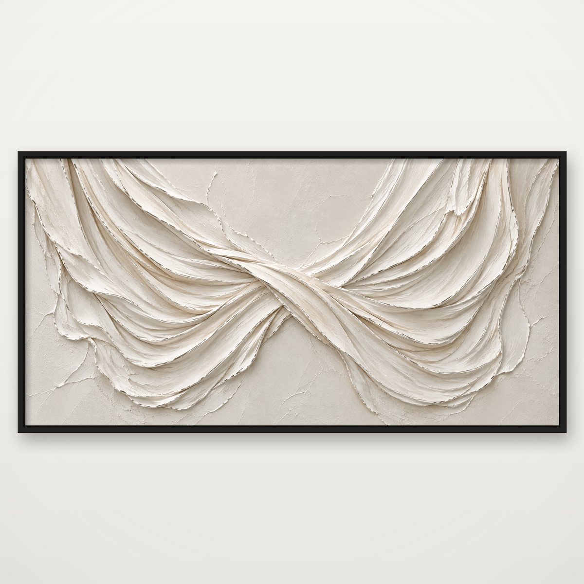 D2028-hand-painted-textured-wall-art-2x1-panoramic-frame-black