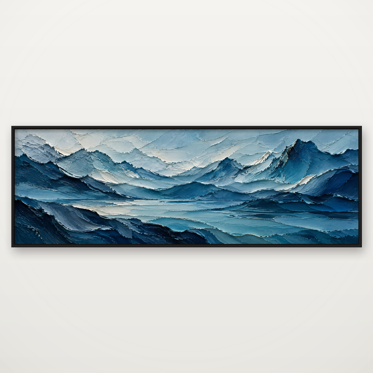 D2031-hand-painted-textured-wall-art-3x1-panoramic-frame-black