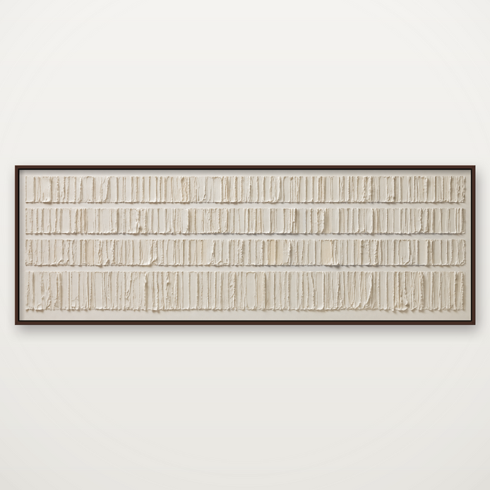 D2033-hand-painted-textured-wall-art-3x1-panoramic-frame-walnut